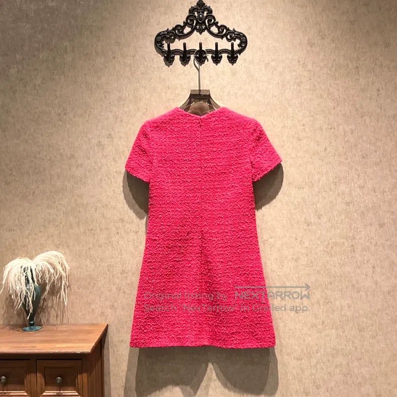 Valentino Valentino Magenta tweed dress Size XS / US 0-2 / IT 36-38 - 2 Thumbnail
