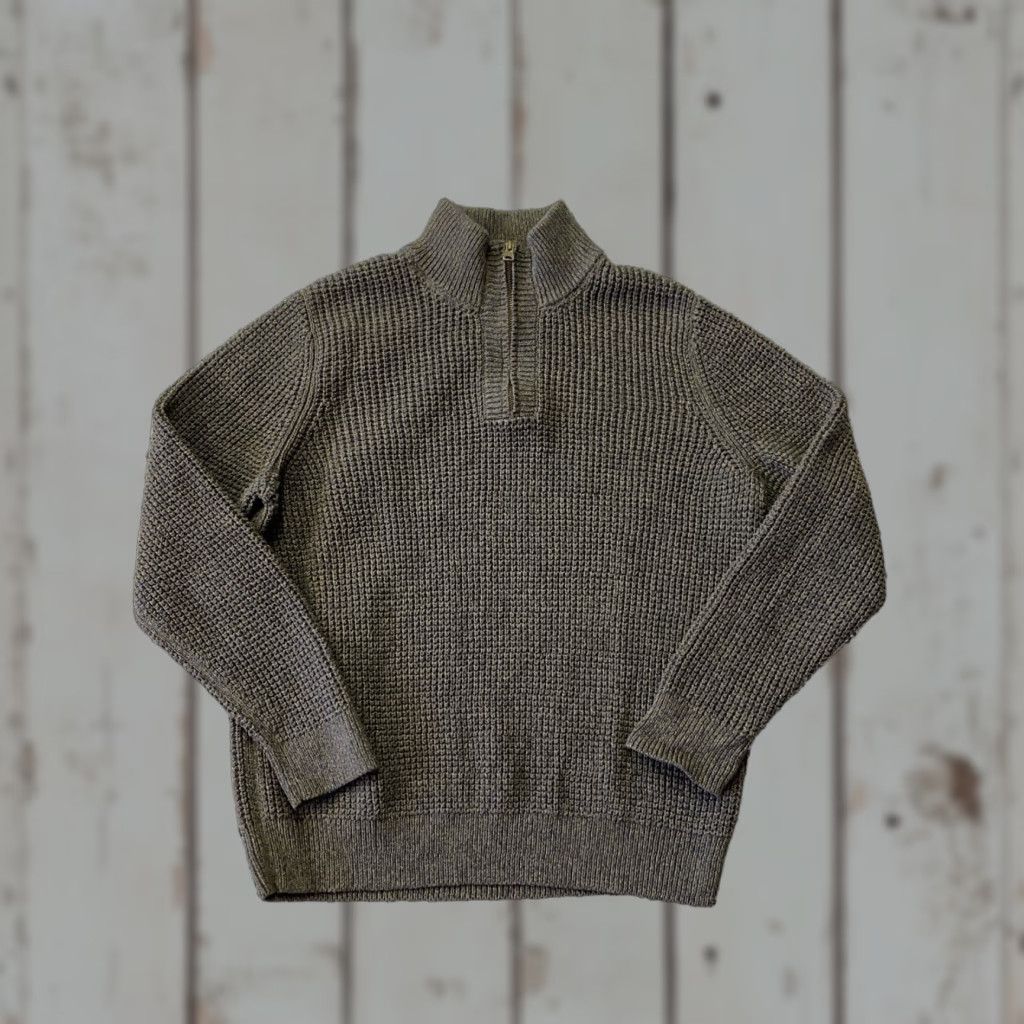 Vintage VINTAGE LL Bean Jumper Sweater Men 1/4 Zip Grey Cotton Size L Size US L / EU 52-54 / 3 - 1 Thumbnail