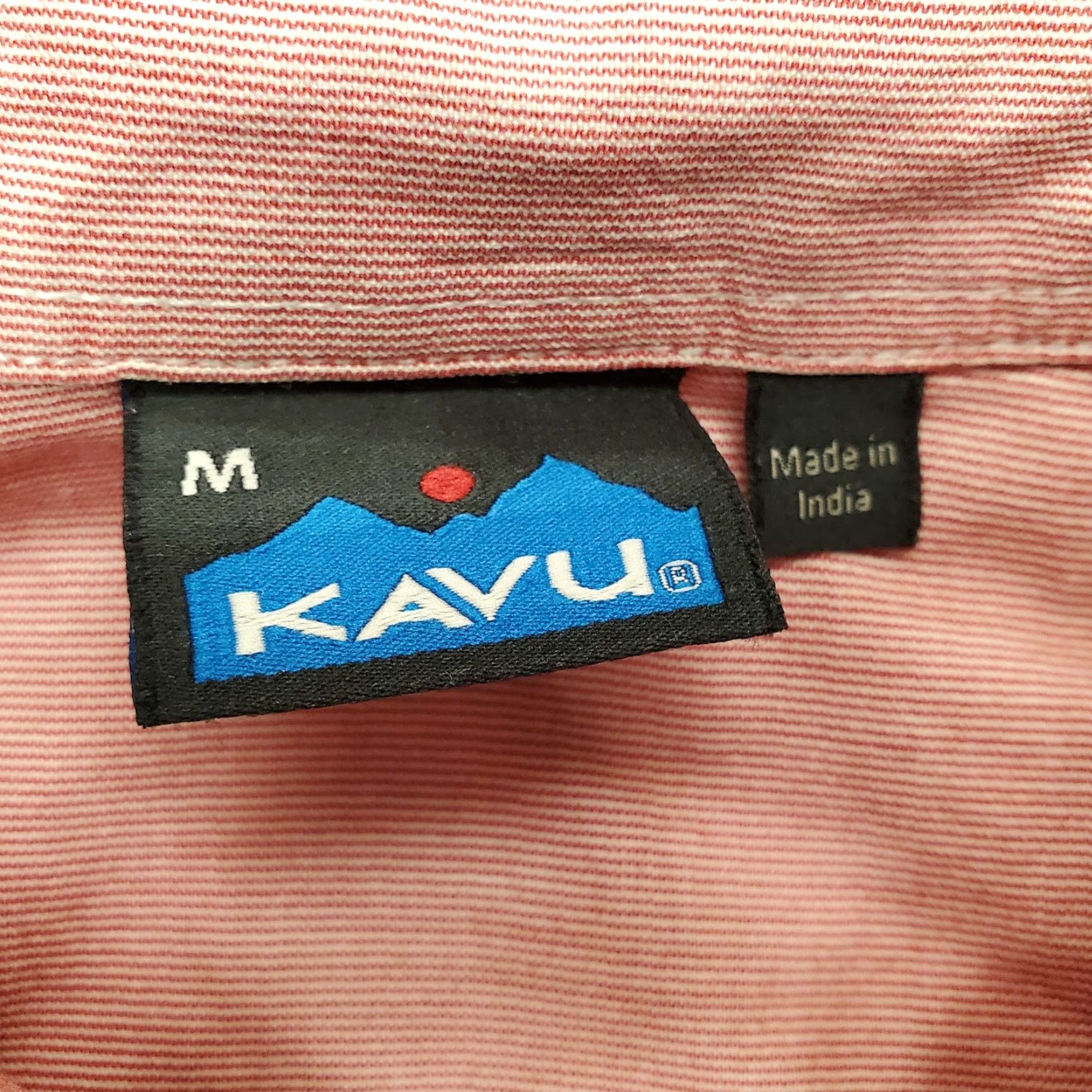 KAVU Kavu Shirt Mens M Red Striped Button-Up Long Sleeve 100% Cotton Casual Size US M / EU 48-50 / 2 - 4 Thumbnail