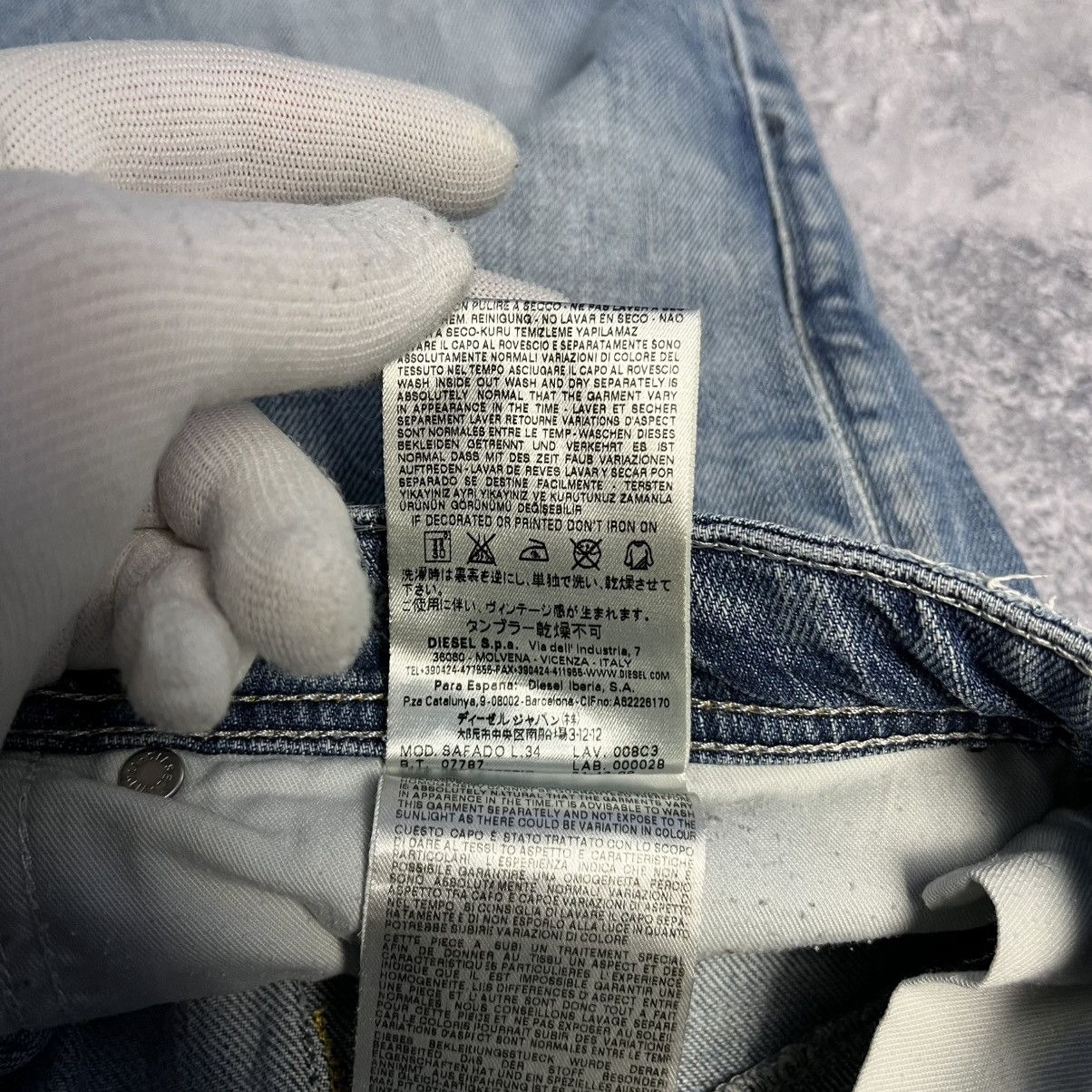 Diesel × Vintage Vintage Diesel Distressed Denim Jeans Safado Y2K Avant-Garde Size US 32 / EU 48 - 12 Thumbnail