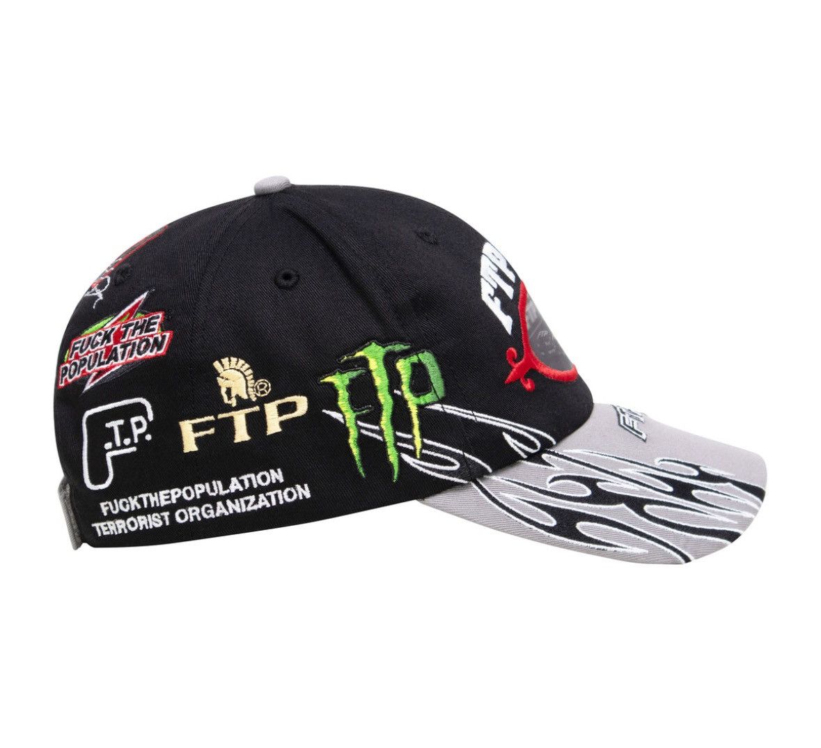 Fuck The Population FTP Raceway 6 Panel Black Size ONE SIZE - 2 Thumbnail