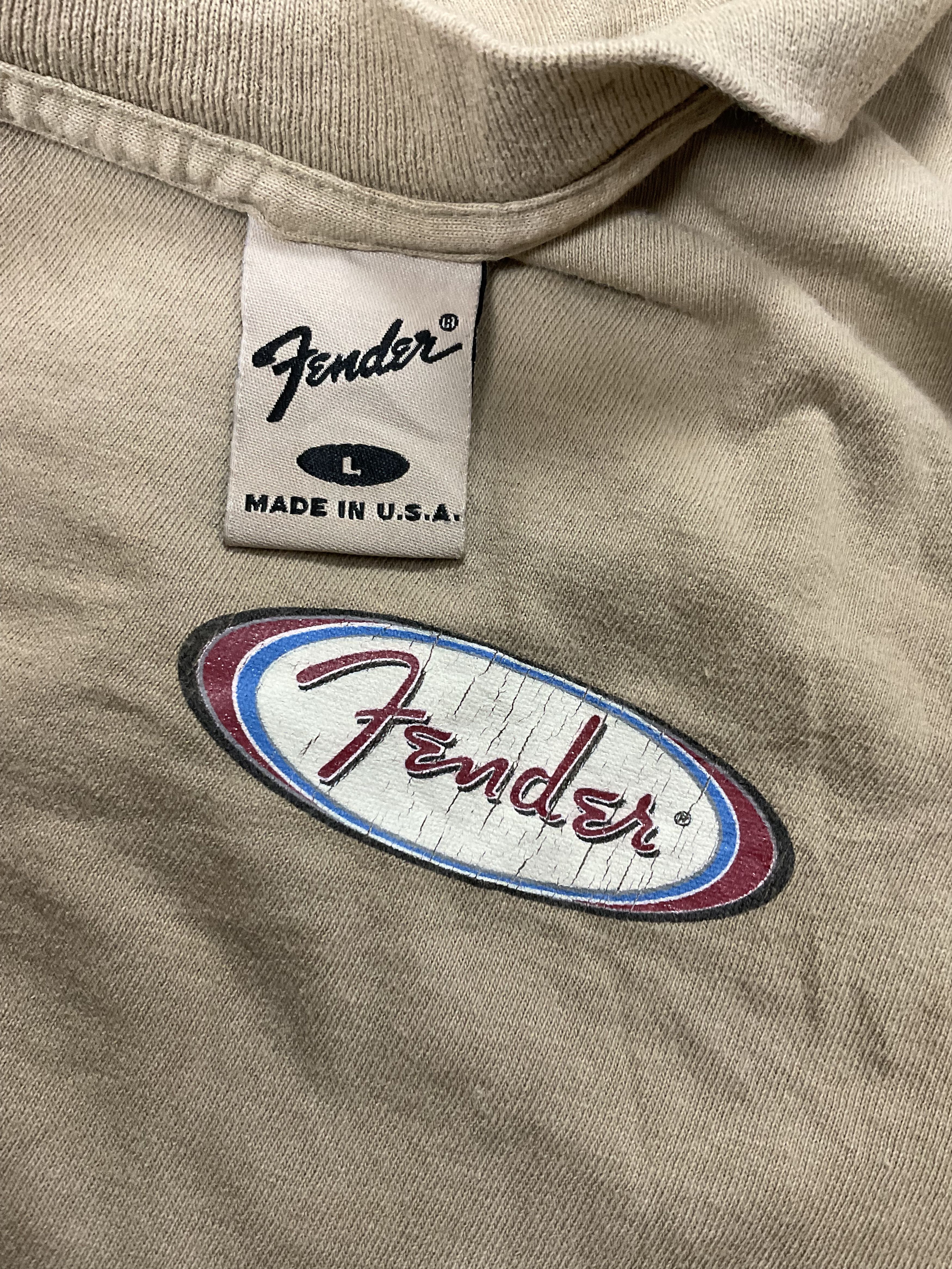 Vintage 90s Fender Guitars Brand T-Shirt Single Stitch