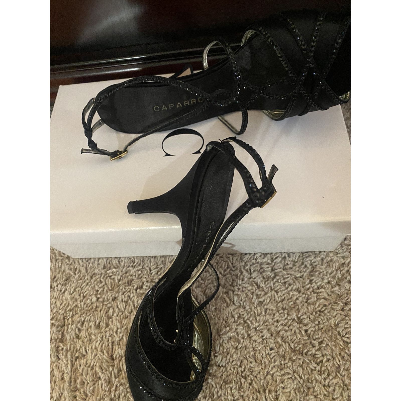 & Other Stories Caparros Women Open Toes Sequen blk sz 8 Size US 8 / IT 38 - 9 Thumbnail