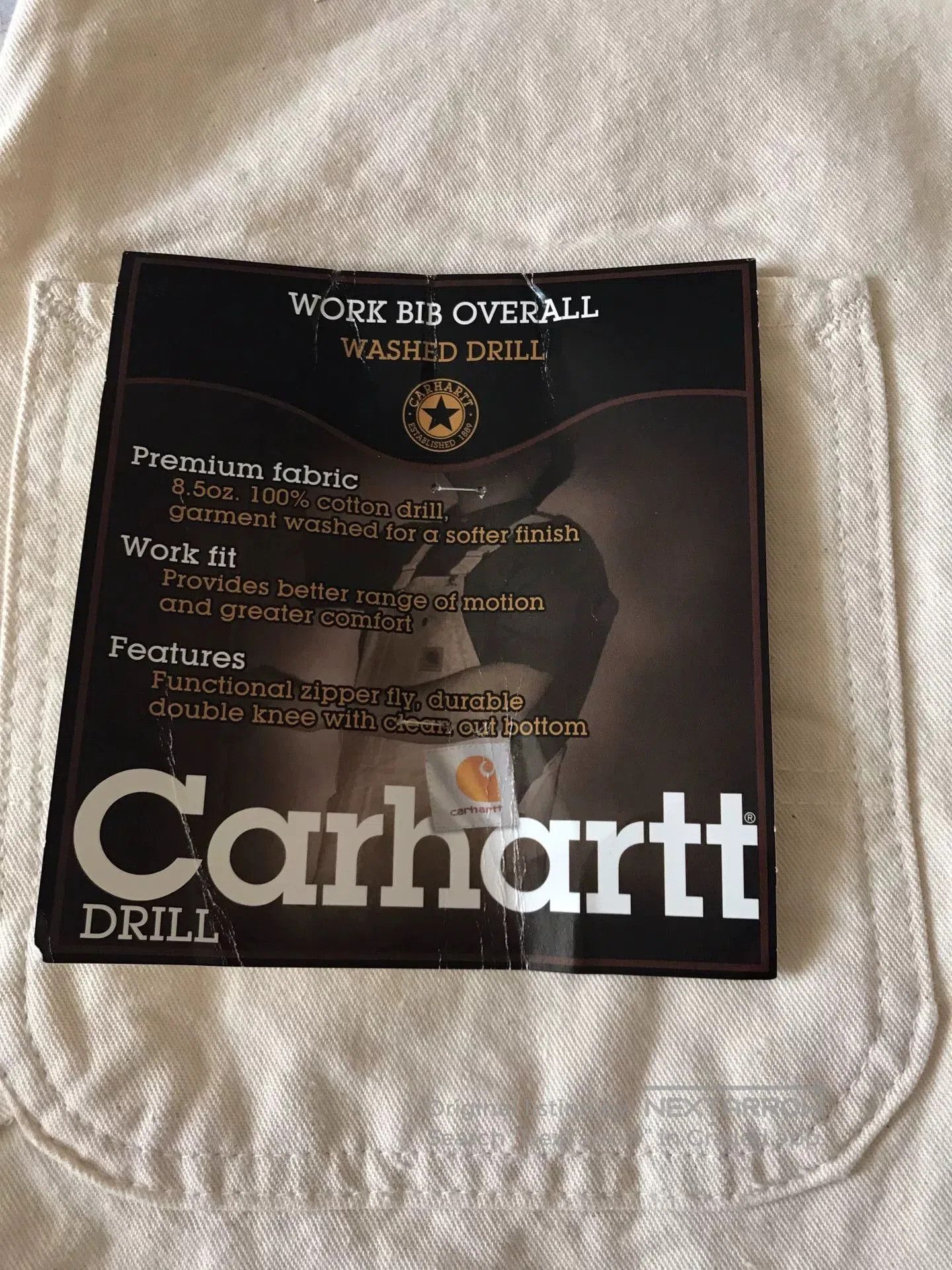Carhartt Carhartt R34 NAT Overalls W36L32. Size US 36 / EU 52 - 7 Thumbnail