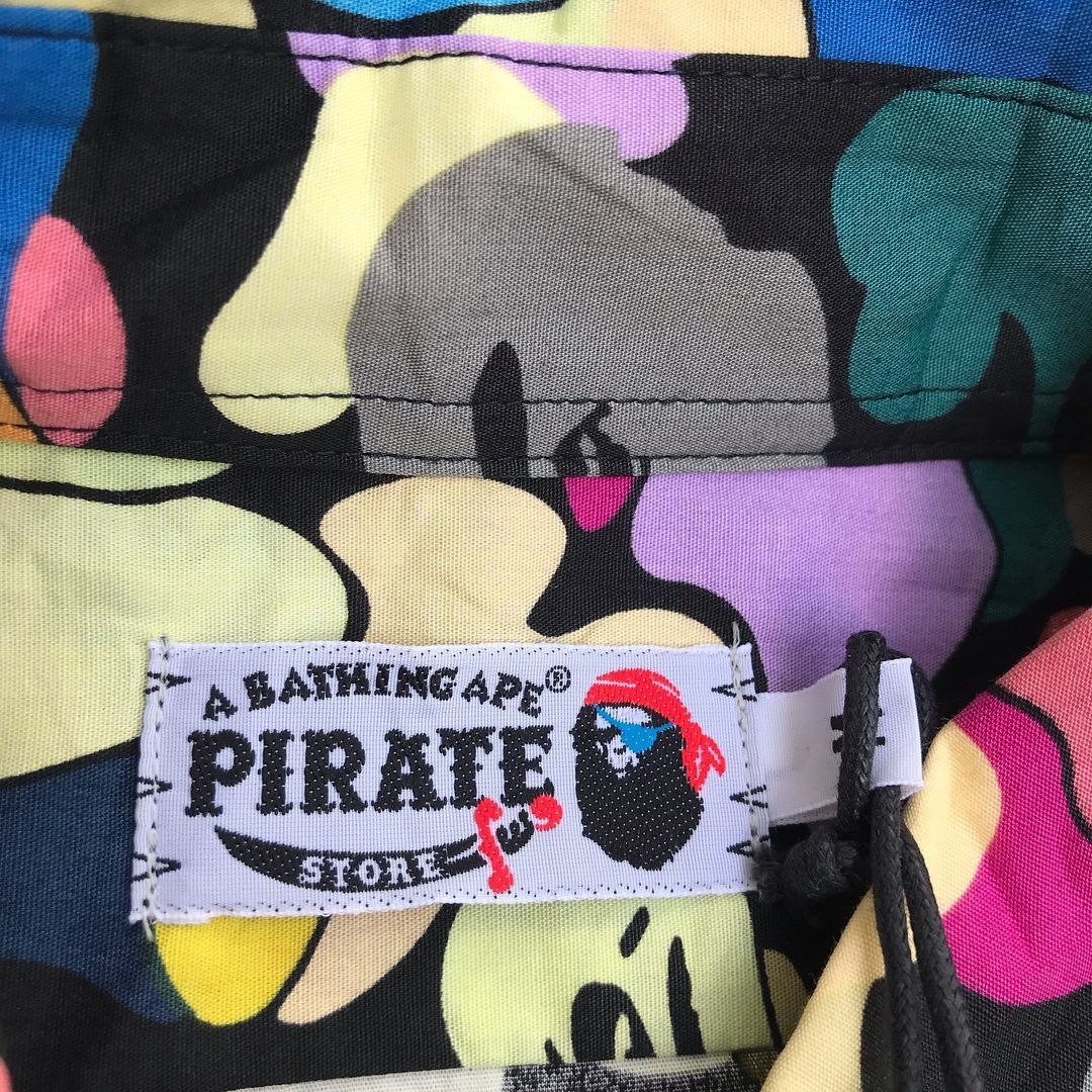 Bape Rare Vintage Bape Pirate Camo Candy Button Up S/S Shirt Size US M / EU 48-50 / 2 - 9 Thumbnail