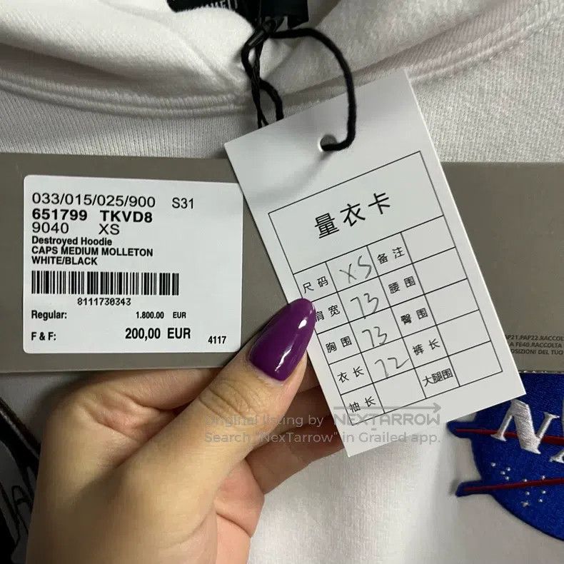 Balenciaga Balenciaga White Letter Logo Sticker Hooded Loose Long Sle Size US XS / EU 42 / 0 - 3 Thumbnail