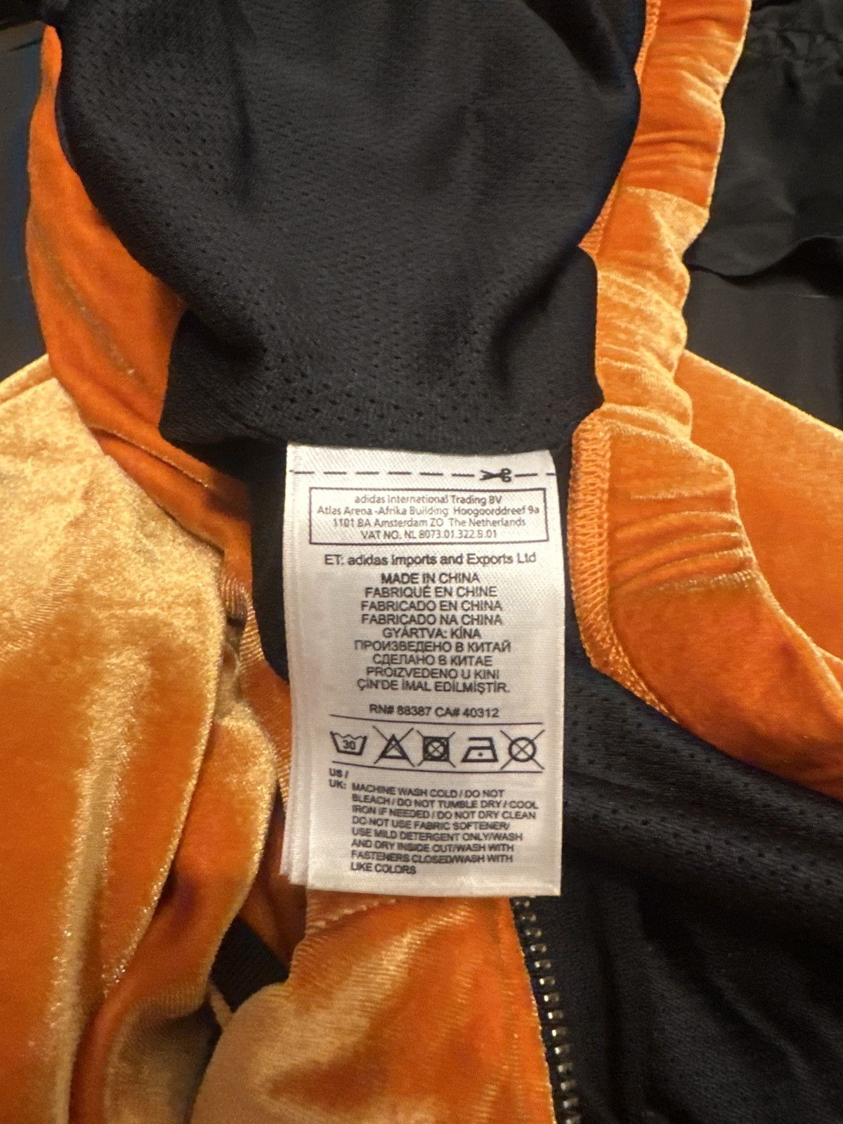 Adidas Adidas Track Top Jacket Velour Burnt Orange Size S / US 4 / IT 40 - 6 Thumbnail