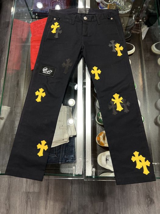 Chrome Hearts Multicolor Cross Patch Chino Pants Black/Red/Blue/Black