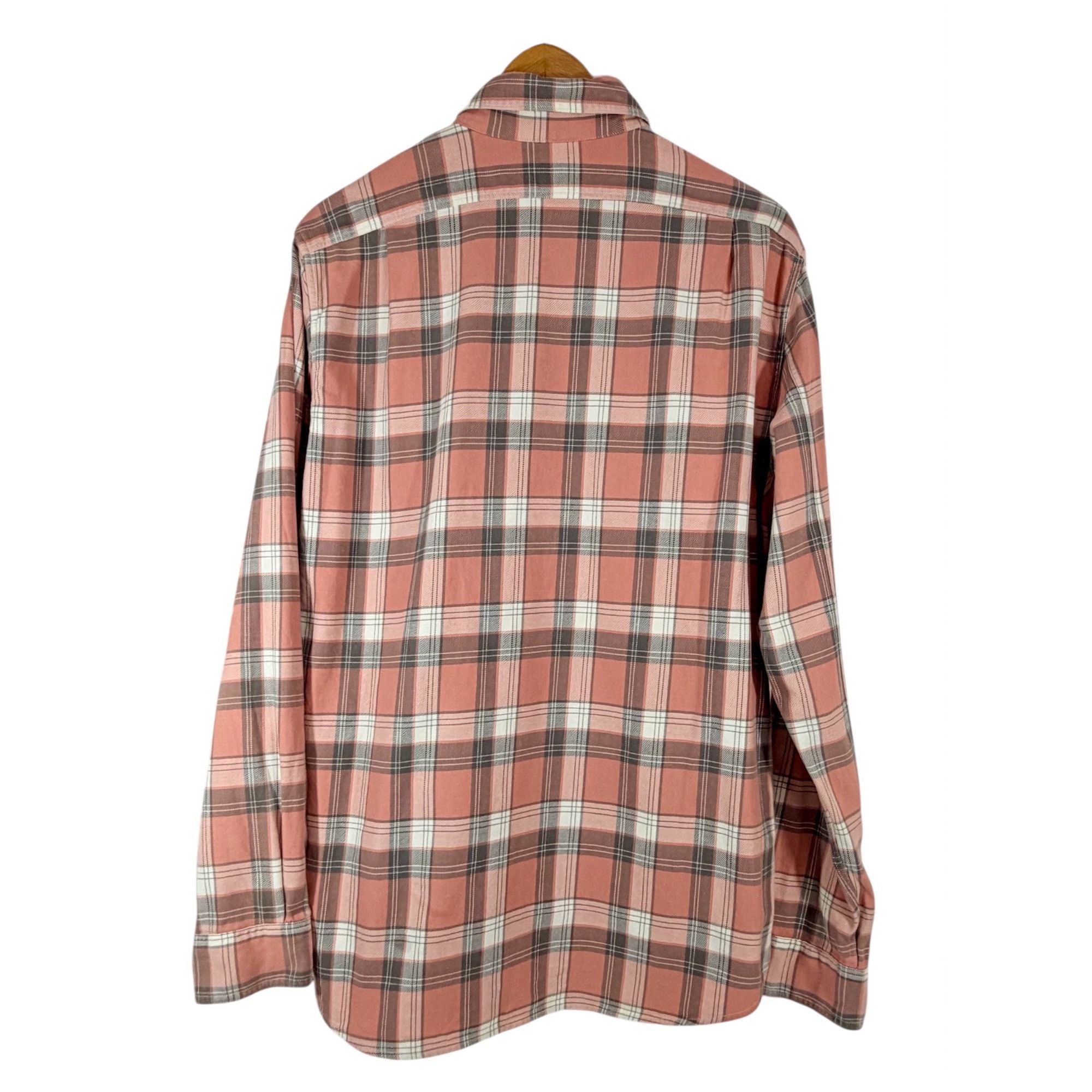 J.Crew J.Crew Pink Plaid Flannel Button-Up Shirt Medium 100% Cotton Size US M / EU 48-50 / 2 - 2 Thumbnail