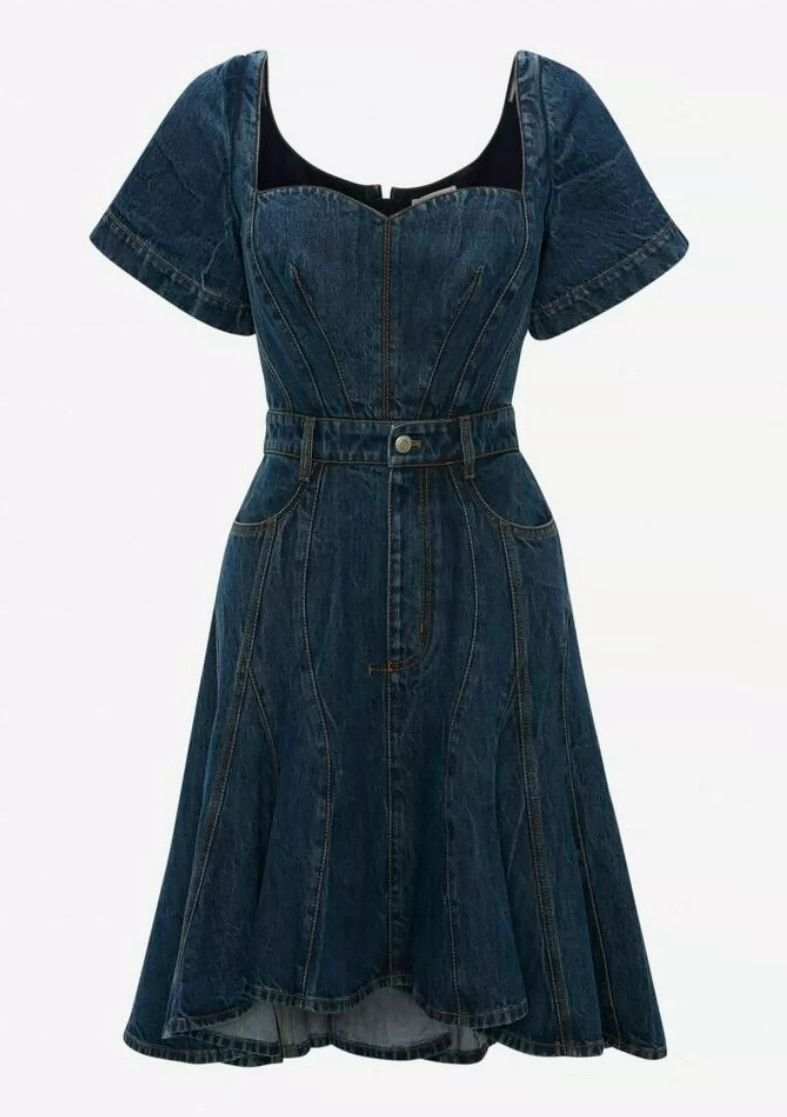 Alexander McQueen New Alexander McQueen Denim Dress for Women- DMC Size US 31 - 1 Thumbnail
