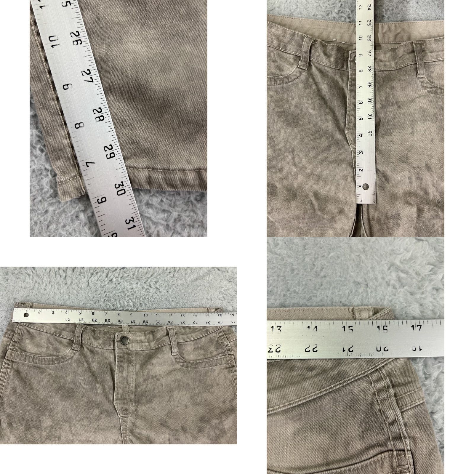 Calvin Klein Calvin Klein Jeans Women 31 Beige Denim Straight Leg Mid Rise Acid Wash Pants Size 24" / US 00 / IT 34 - 9 Thumbnail