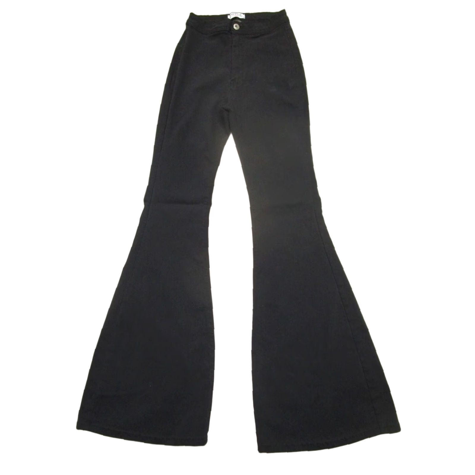 Vintage Swank A Posh Jeans Women 0 Black High Rise Flared Bell Bottoms Pants Stretch Shirt category not needed Size 25" / US 0 / IT 36 - 1 Thumbnail