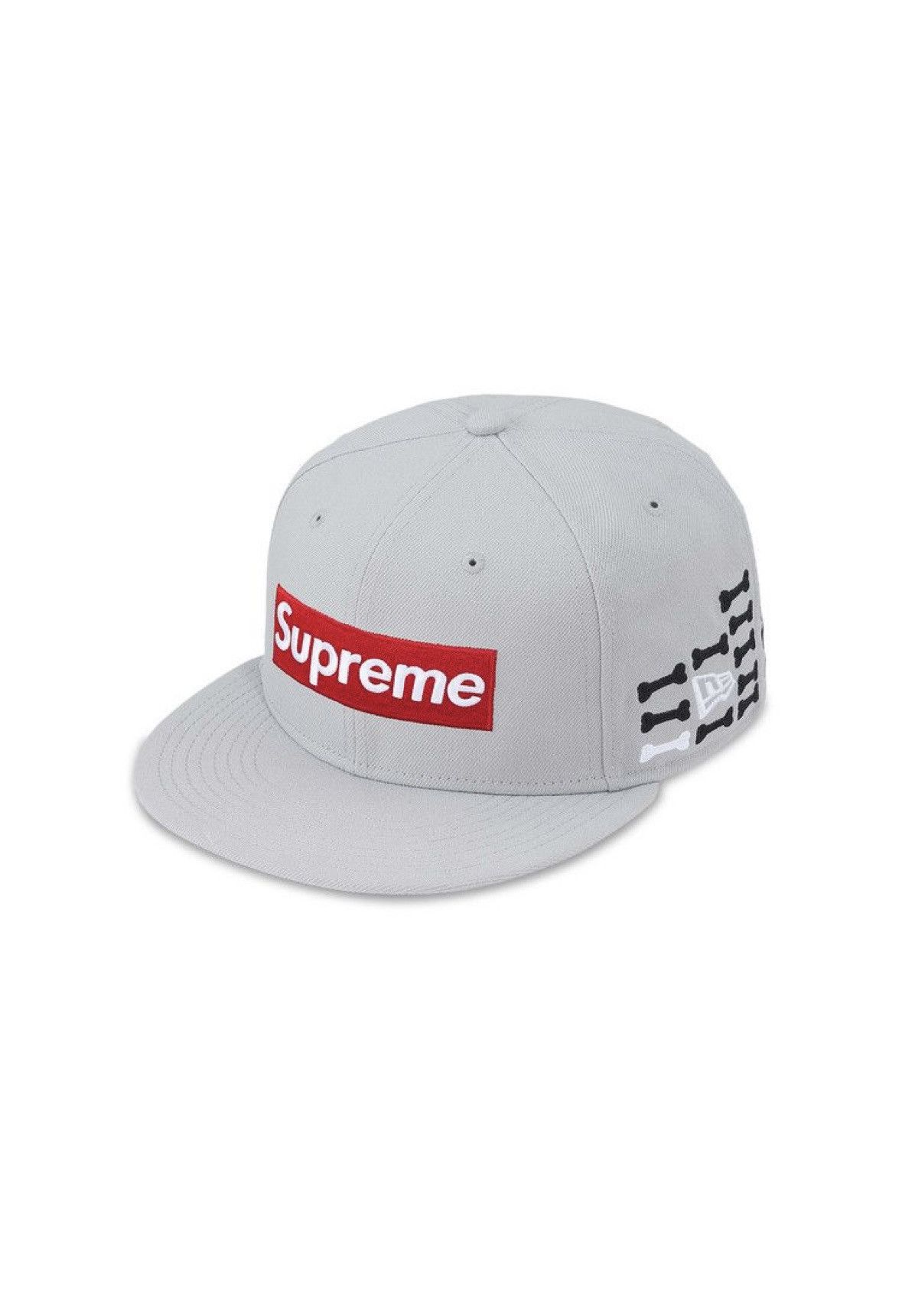 Supreme Supreme Grey Bones Box Logo Fitted Size ONE SIZE - 1 Thumbnail
