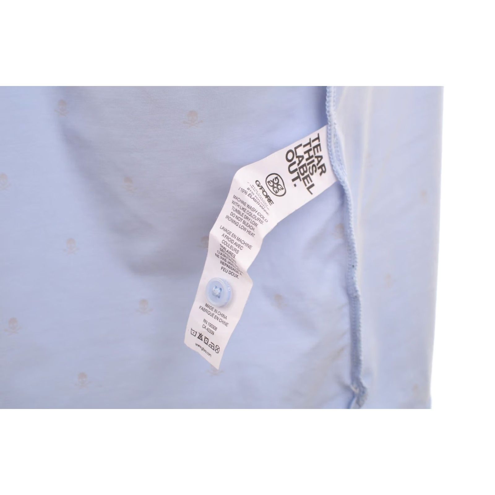 Vintage G-Fore G4 Men's Skull Short Sleeve Polo Shirt SKY G4MS23K361A, Size L, Blue, Nylon Elastane, Polo, Men Size US L / EU 52-54 / 3 - 6 Thumbnail