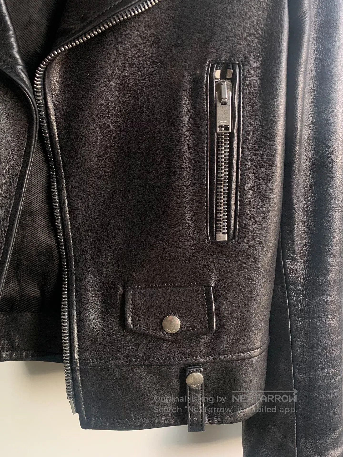 Yves Saint Laurent YSL Biker Black Short Leather Jacket. Size XS / US 0-2 / IT 36-38 - 4 Thumbnail