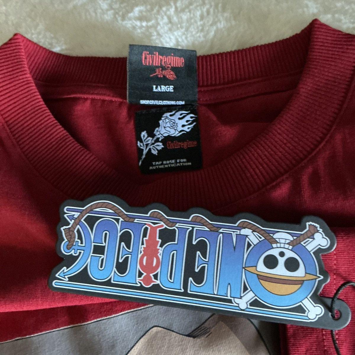 Civil Regime 🏴‍☠️ NWT CIVIL REGIME x ONE PIECE "ACE IN RED" 🏴‍☠️ Size US L / EU 52-54 / 3 - 3 Thumbnail