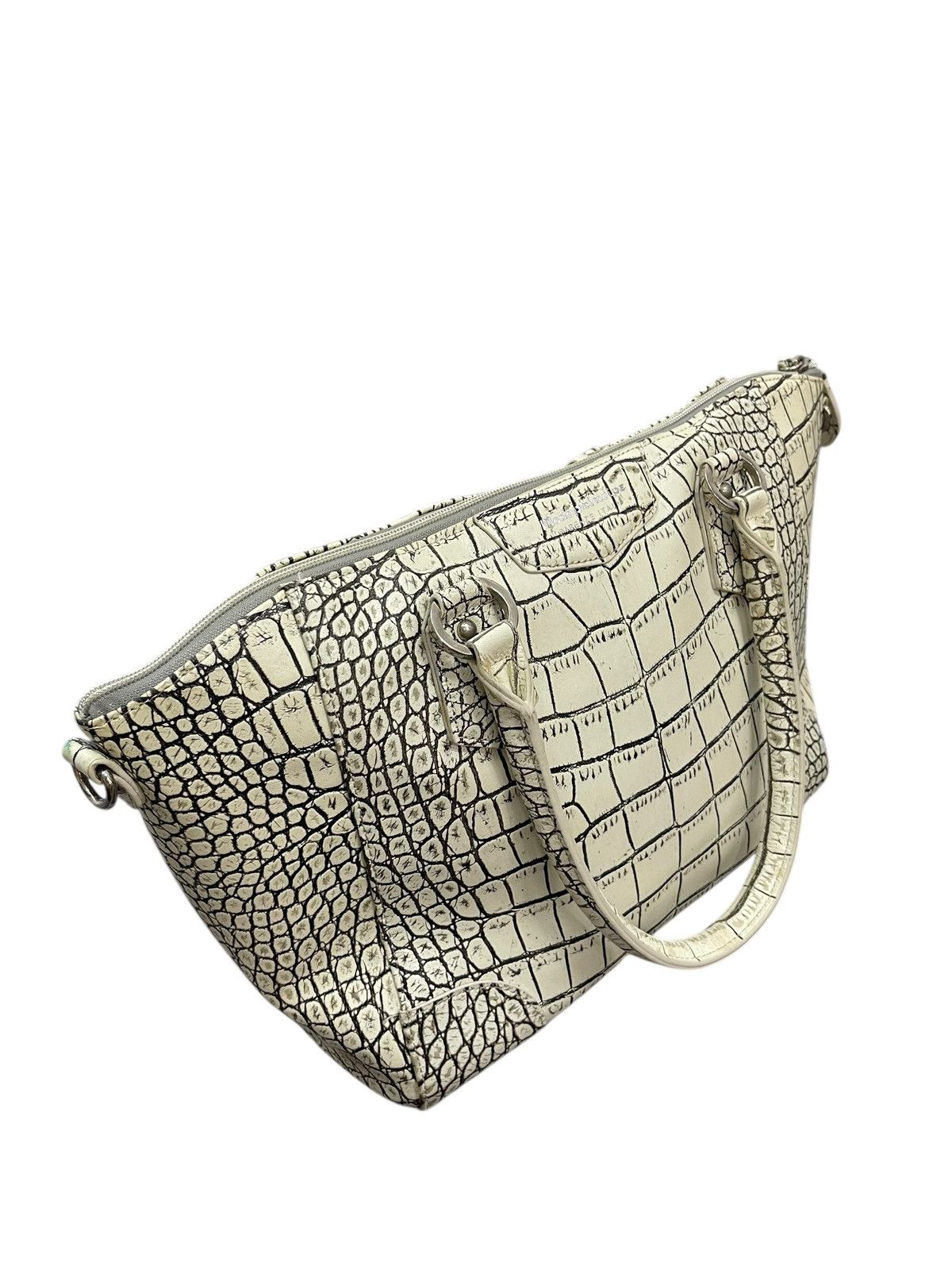 Genuine Leather Albino Crocodile Embossed Moda Principe Tote Bag 2🟩2 Size ONE SIZE - 4 Thumbnail