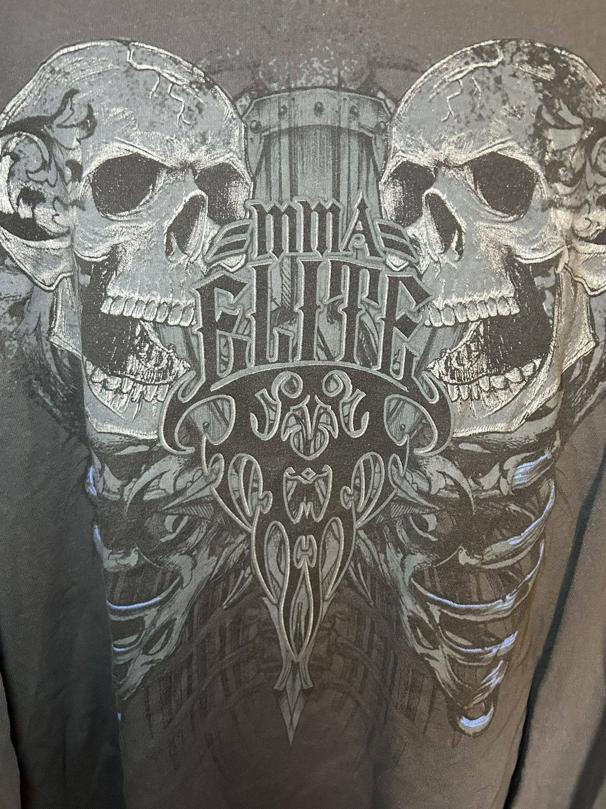 Vintage Vintage MMA Elite y2k ribcage skull print long sleeve shirt Size US XL / EU 56 / 4 - 4 Thumbnail