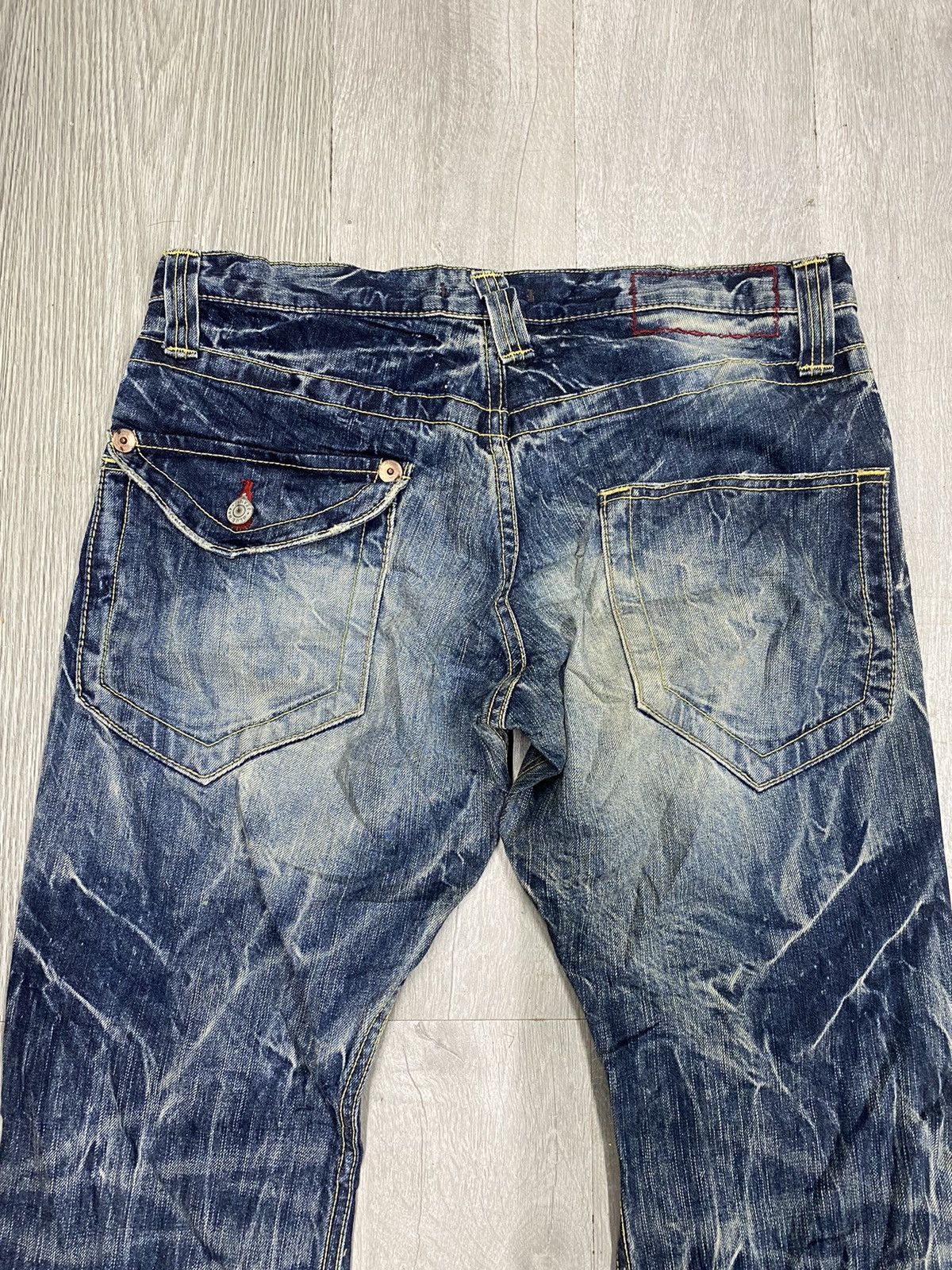 Japanese Brand Blue Way Made In Nippon Flare Denim Faded Pant Size US 32 / EU 48 - 5 Thumbnail