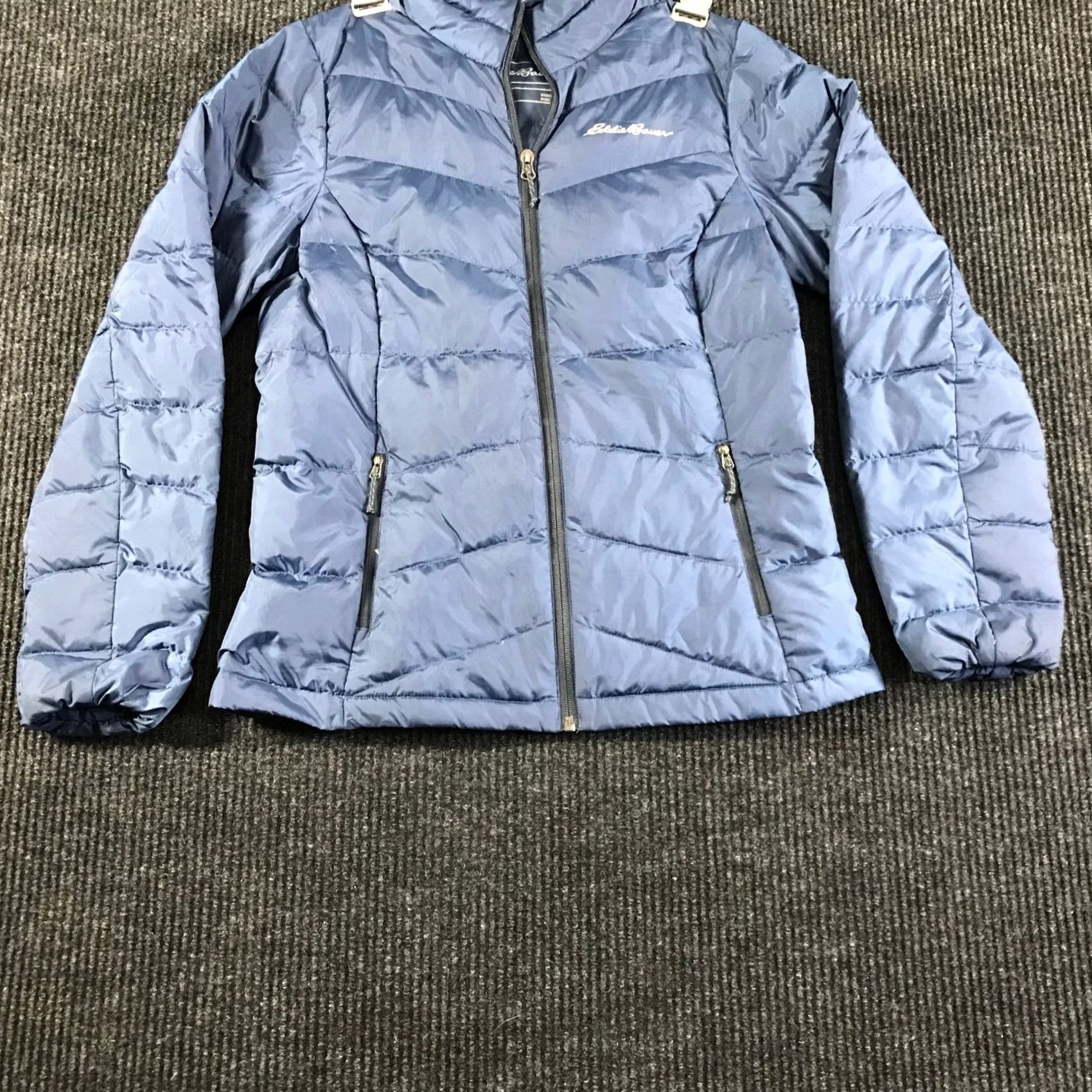 Eddie Bauer Eddie Bauer EB650 Down Puffer Jacket Blue Quilted Full Zip Womens Small Size S / US 4 / IT 40 - 3 Thumbnail