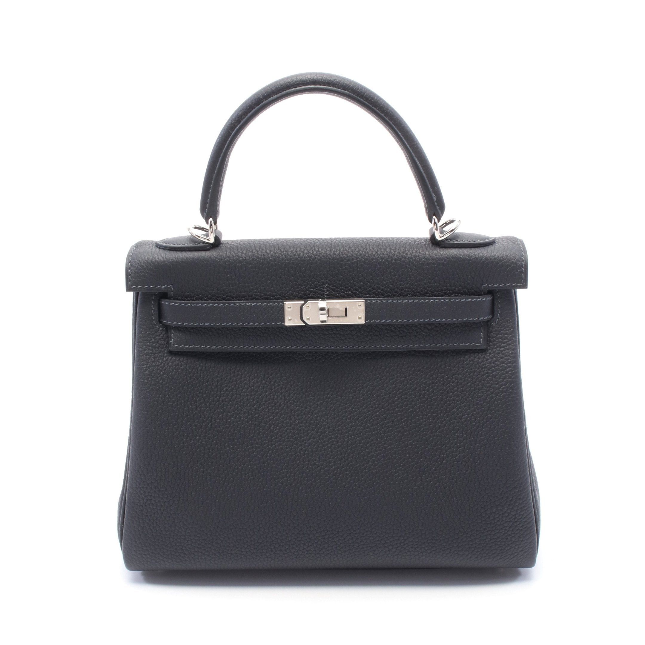 Hermes Hermes Kelly 25 Bleu Nui Handbag Togo Dark Navy Silver Hardware Inner Stitch Double Engraved Size ONE SIZE - 1 Thumbnail