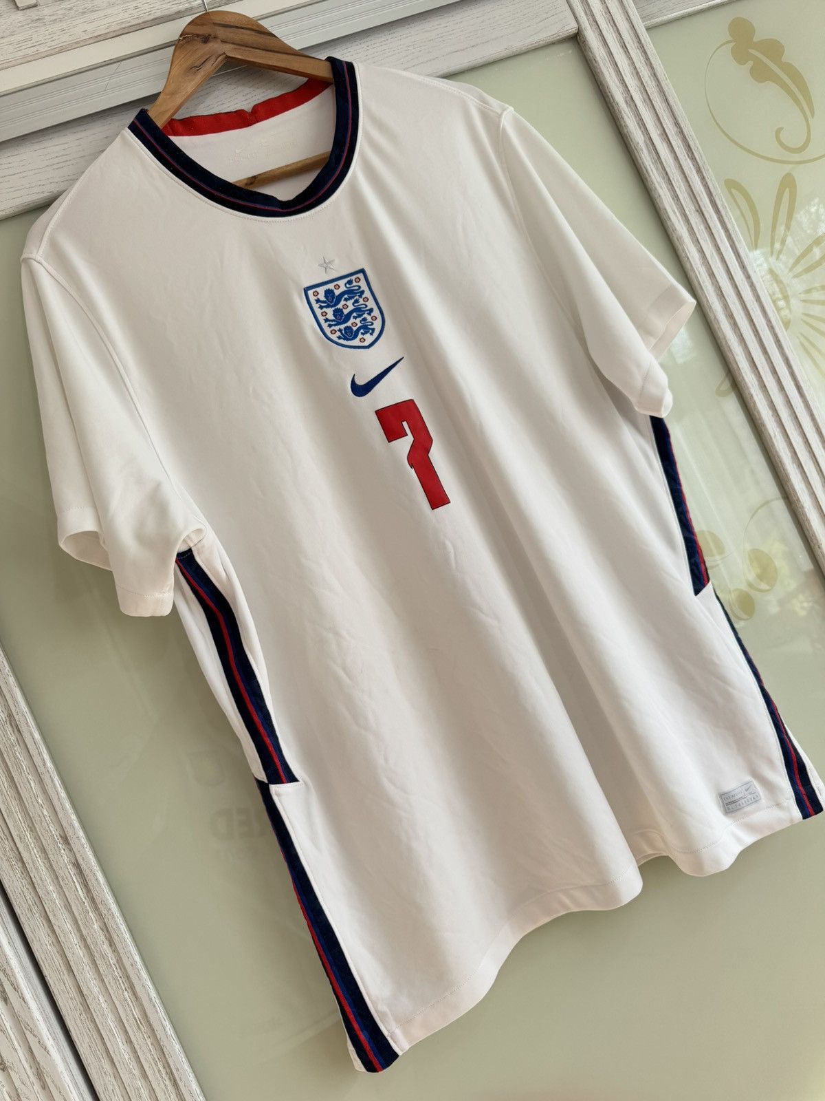 Nike Jack Grealish #7 England 2020-2021 Home Soccer Jersey Kit Size US XXL / EU 58 / 5 - 5 Thumbnail