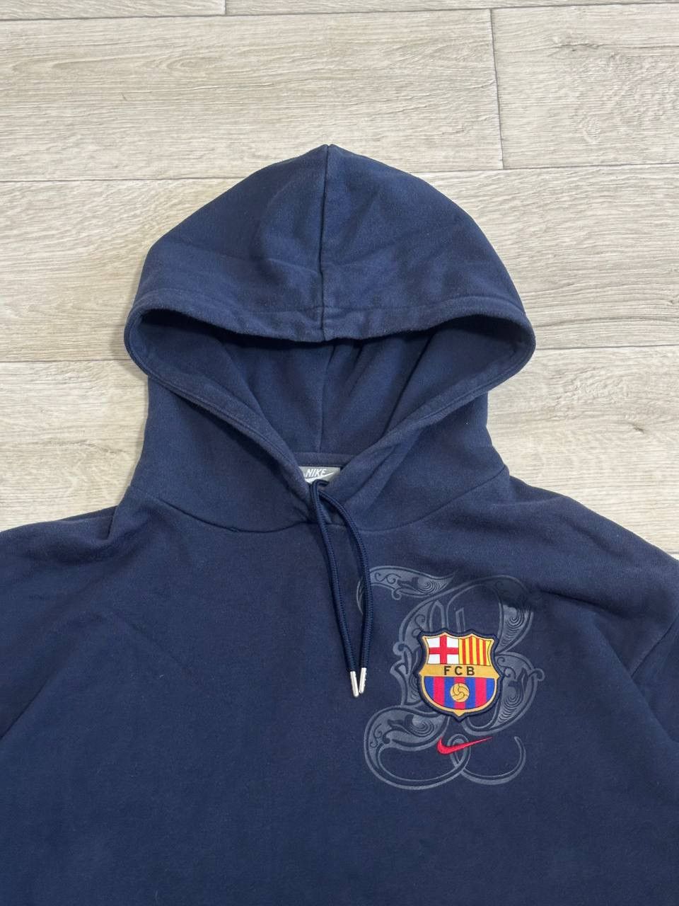 Nike Vintage Nike FC Barcelona Hoodie Navy Sweatshirt Blokecore L Size US L / EU 52-54 / 3 - 8 Thumbnail
