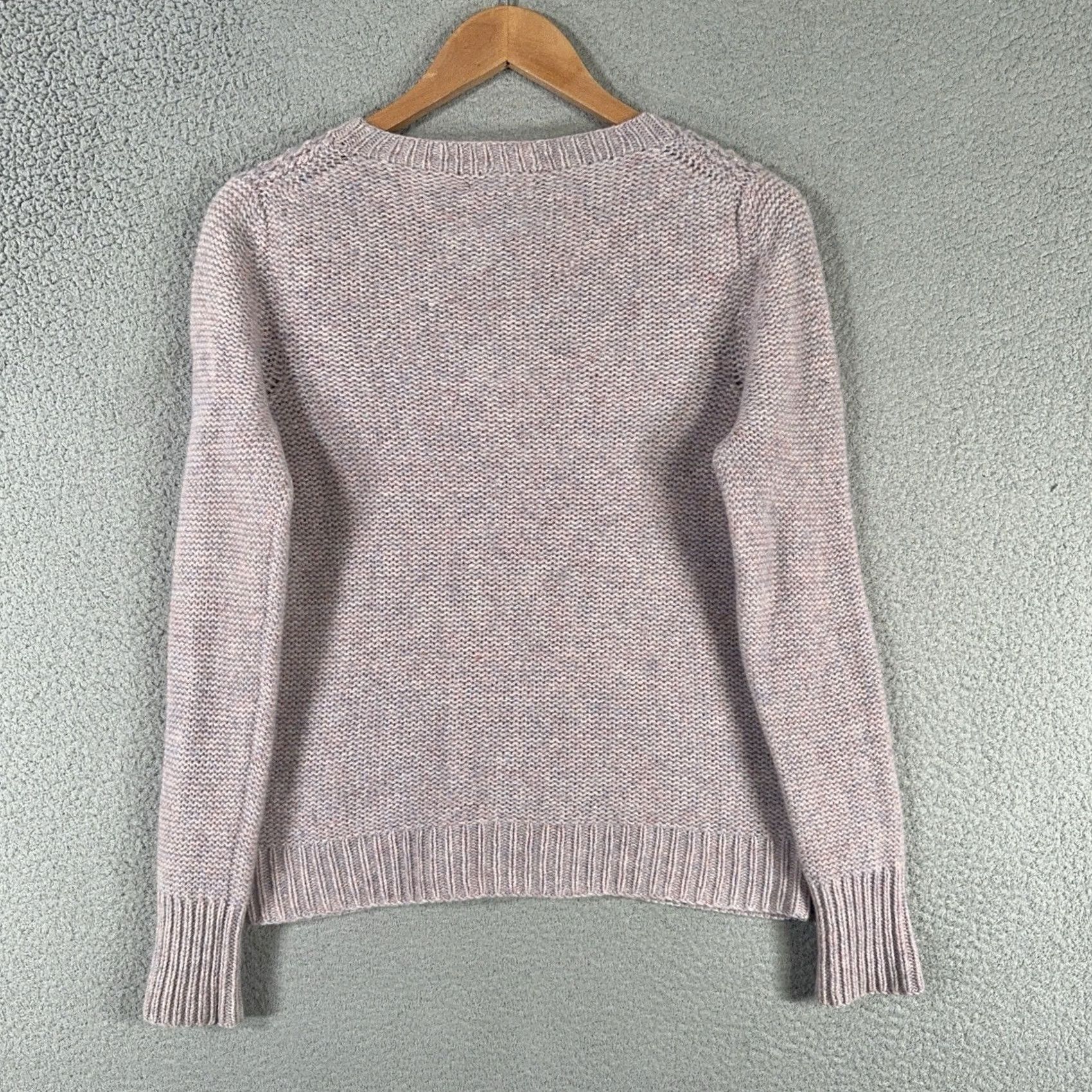 J.Crew J.CREW Pullover Sweater Womens L Cable-Knit Wool Round Neck Purple Pink Bohemian Colorful Designer Lightweight Size L / US 10 / IT 46 - 2 Thumbnail