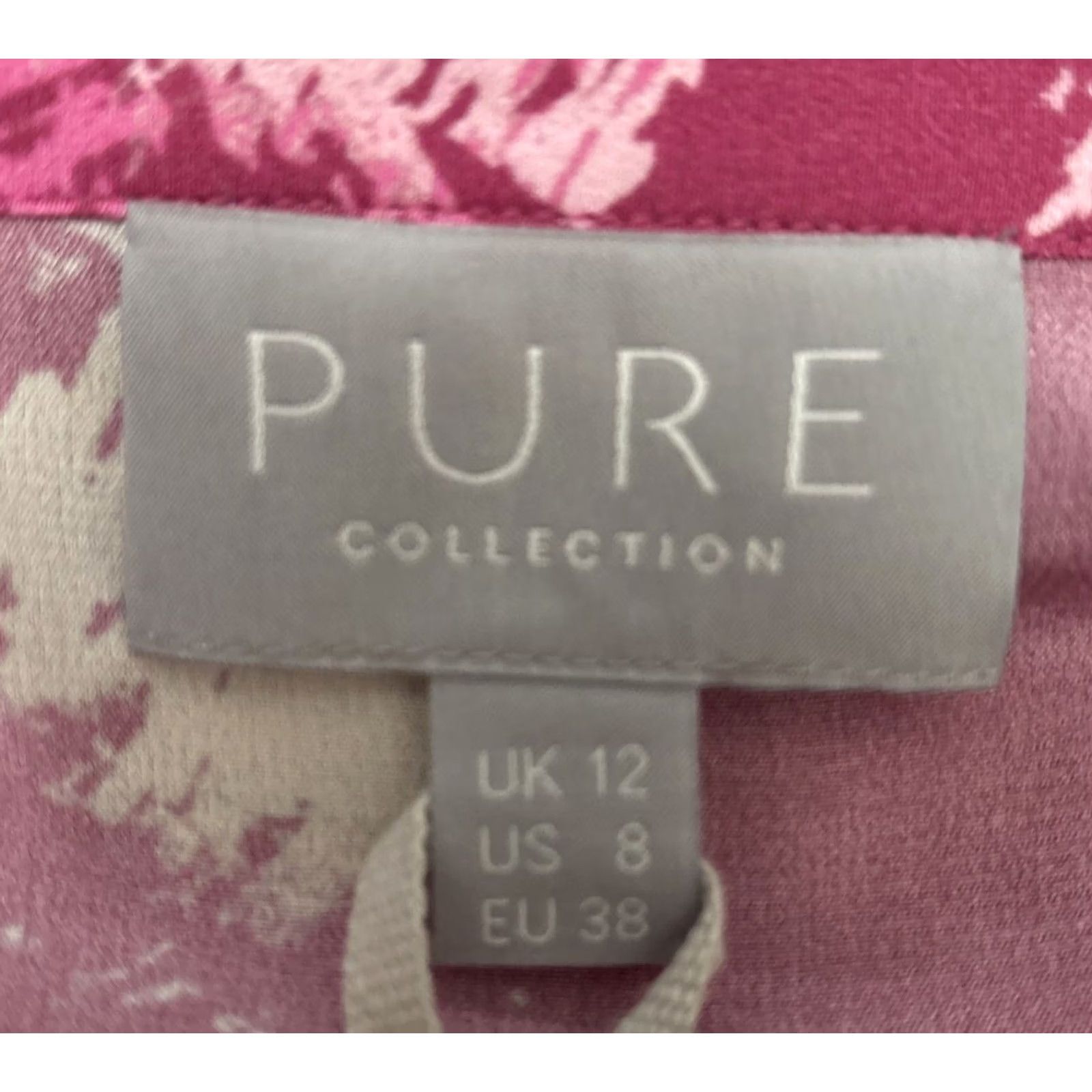 Vintage Pure Blouse Shirt Women 8 Pink Silk Button Collared Long Sleeve NWT 100% Silk L/S Blouse Size M / US 6-8 / IT 42-44 - 5 Thumbnail