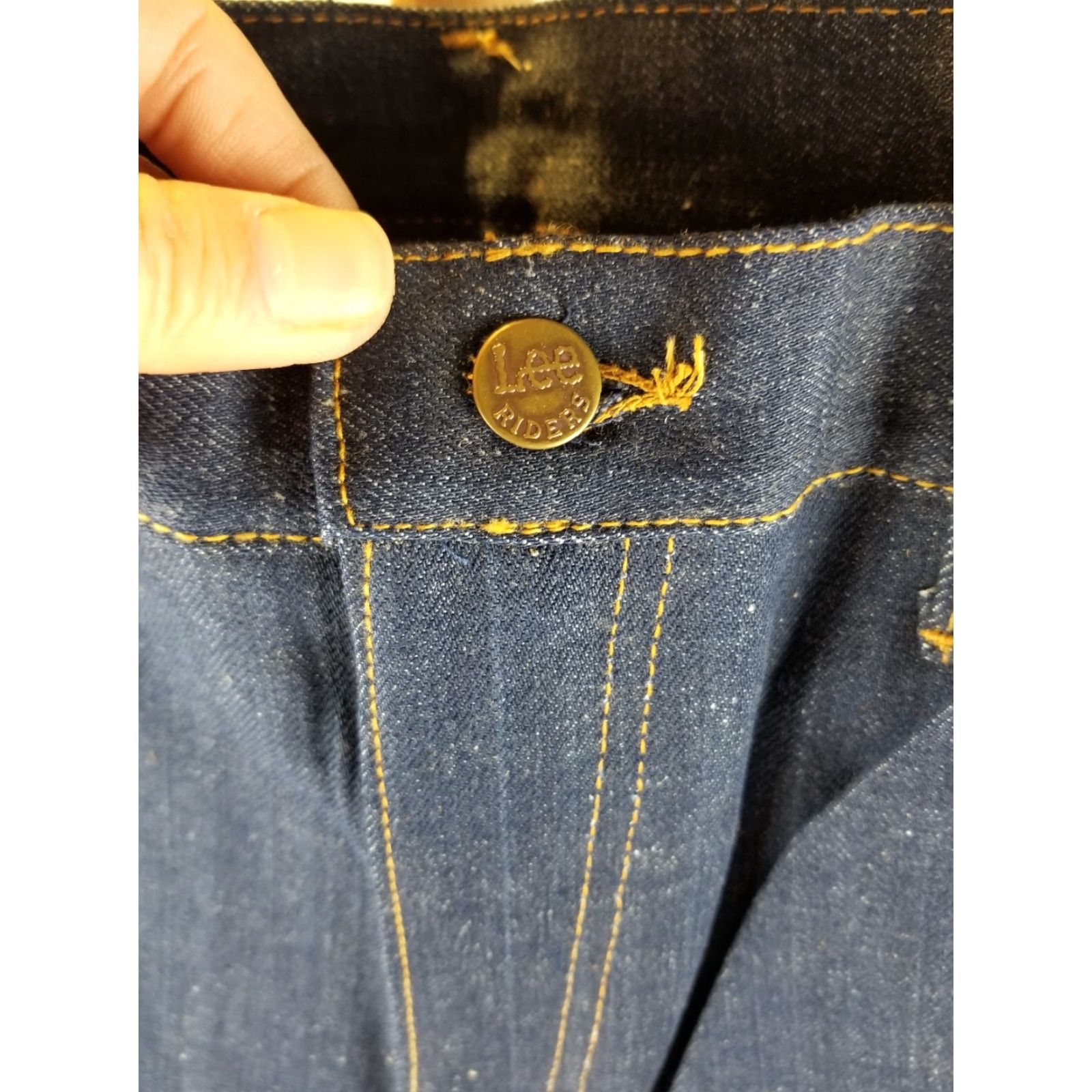 Lee VINTAGE DEADSTOCK 70' LEE TALON ZIPPER BOOTCUT DENIM JEANS PANTS SZ 34Mens Jeans Blue Bootcut 34 32 42 INCH Inside Outside Zipper Lee Talon Size US 34 / EU 50 - 3 Thumbnail