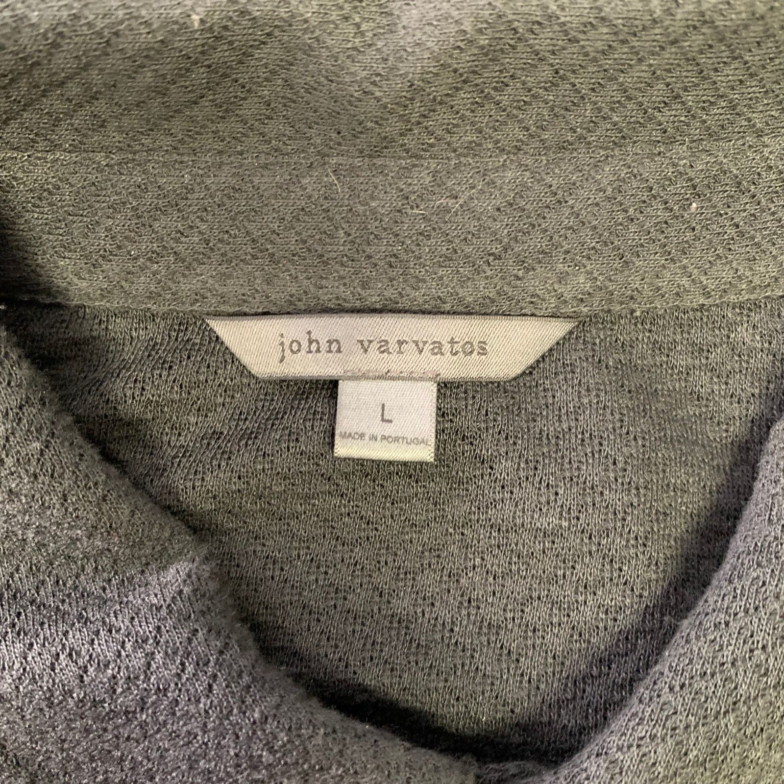 John Varvatos JOHN VARVATOS L Black Lyocel Cotton Long Sleeve Polo Size US L / EU 52-54 / 3 - 4 Thumbnail
