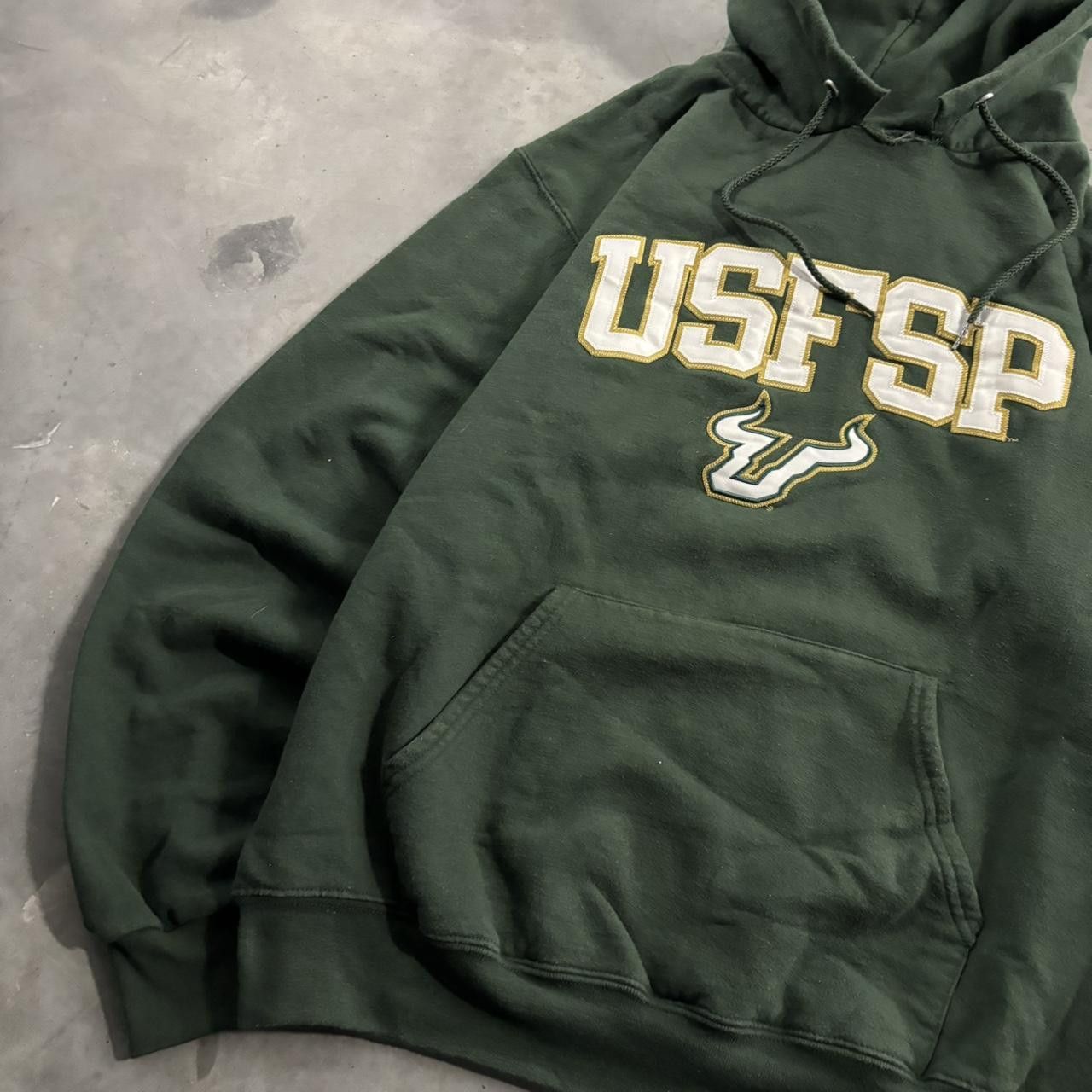 Vintage Crazy Vintage Y2K/2000s Green USFSP College Hoodie! Size M Size US M / EU 48-50 / 2 - 3 Thumbnail