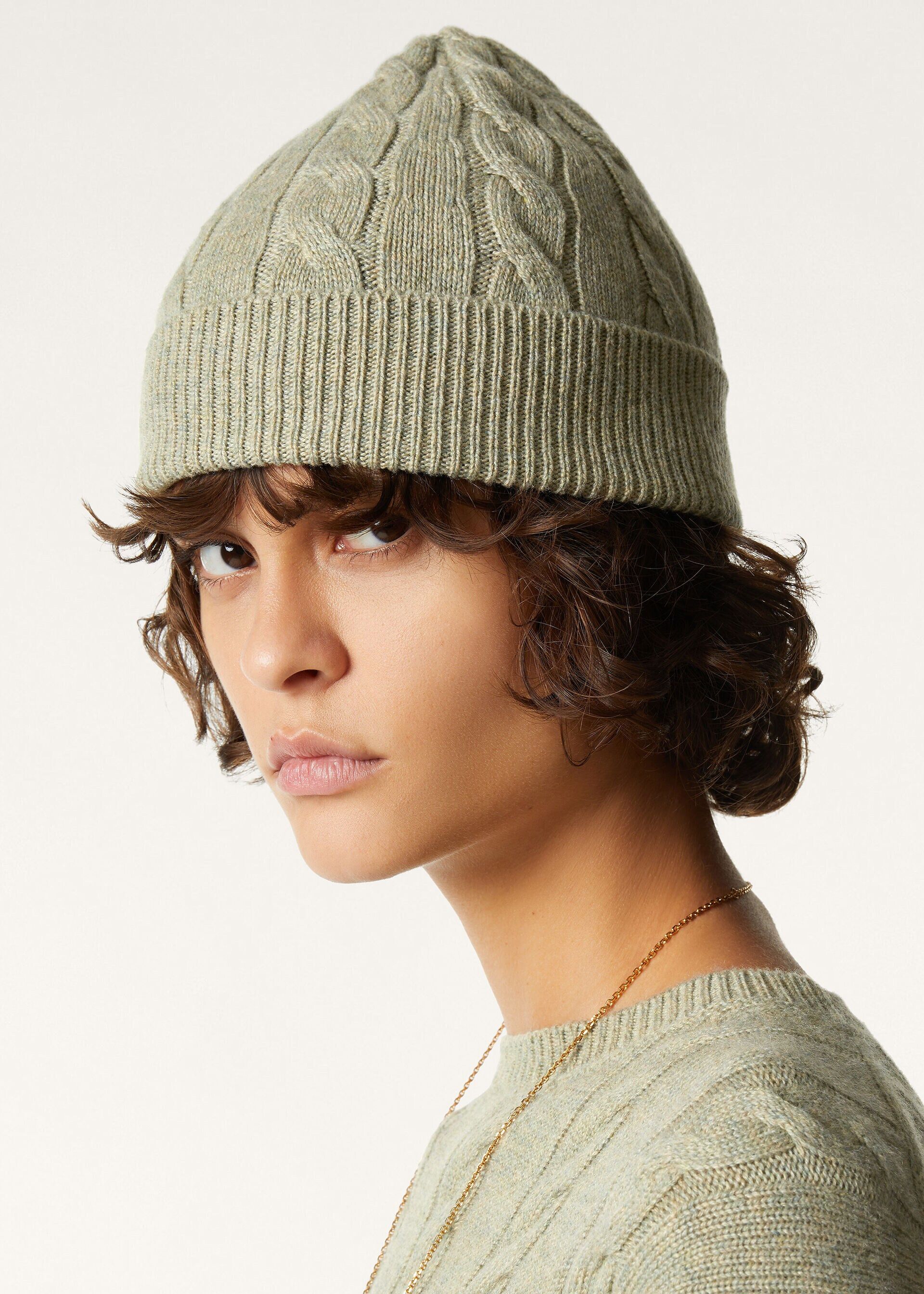 Loro Piana os11x0426 FAQ6425 Size: OS / Cedar Beanie Hat/Cap in Green Size ONE SIZE - 4 Thumbnail