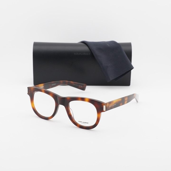 Saint Laurent Paris Saint Laurent SL571 OPT 003 Eyeglasses Havana 49mm Round Size ONE SIZE - 11 Thumbnail
