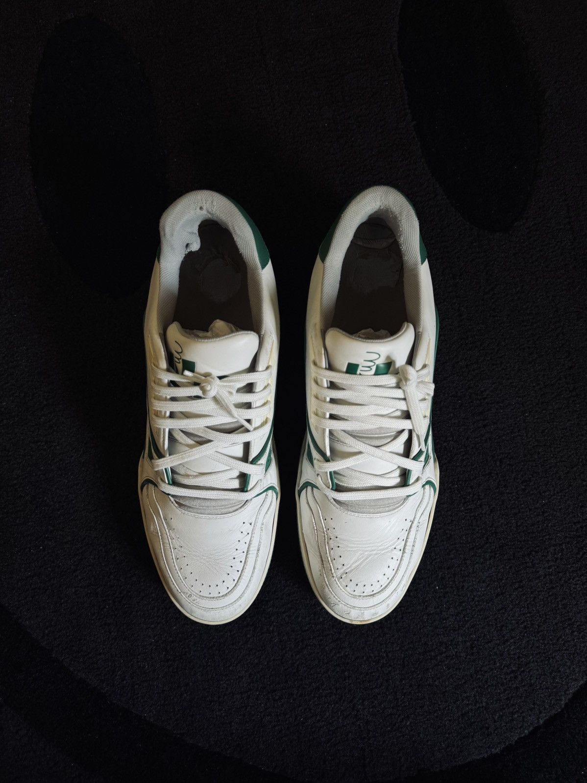 Louis Vuitton × Virgil Abloh RARE OG Virgil LV Trainer Green 10.5 Used Size US 10.5 / EU 43-44 - 5 Thumbnail