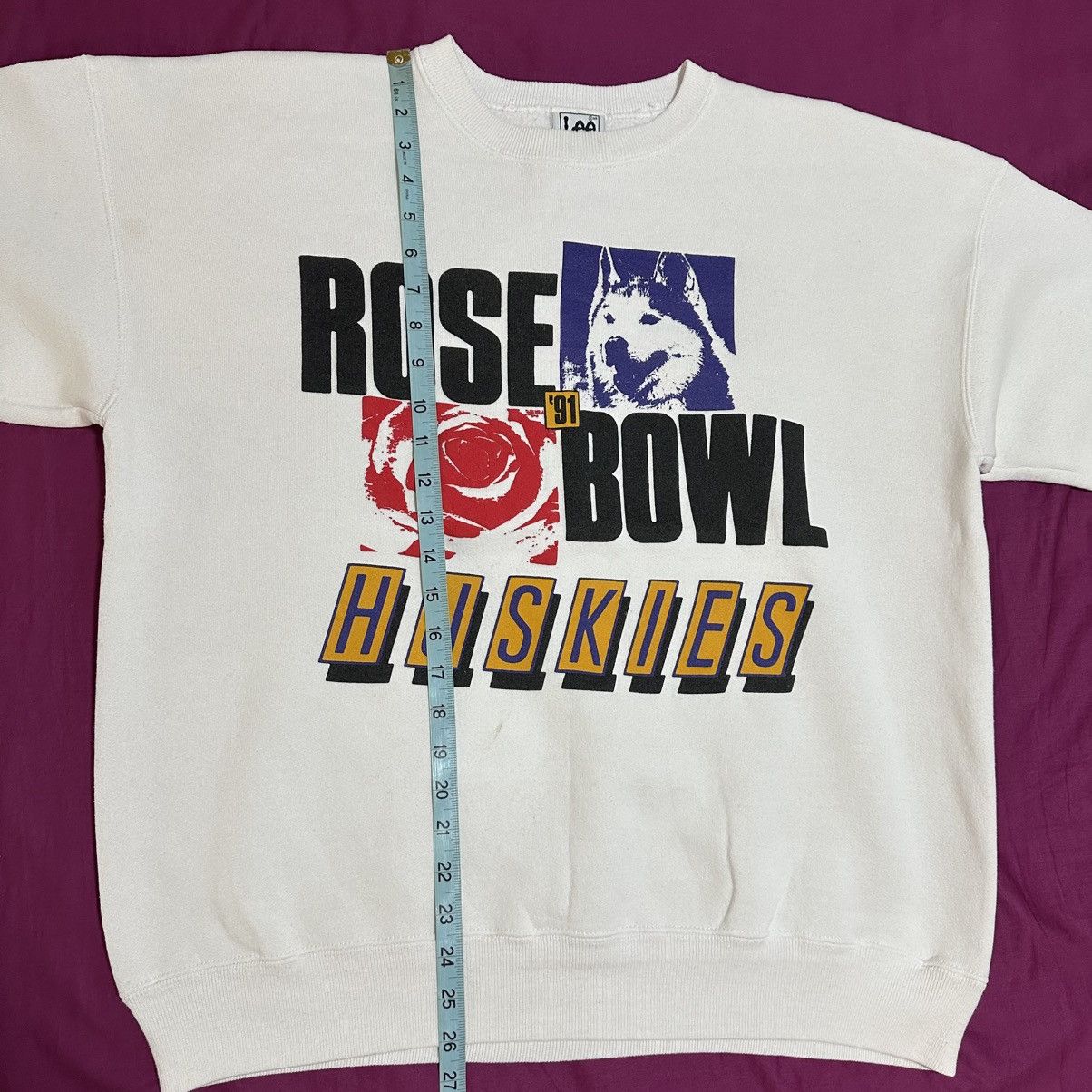 NCAA × Vintage Vintage Washington Huskies Sweatshirt Crewneck 91 Rose Bowl Size US L / EU 52-54 / 3 - 4 Thumbnail