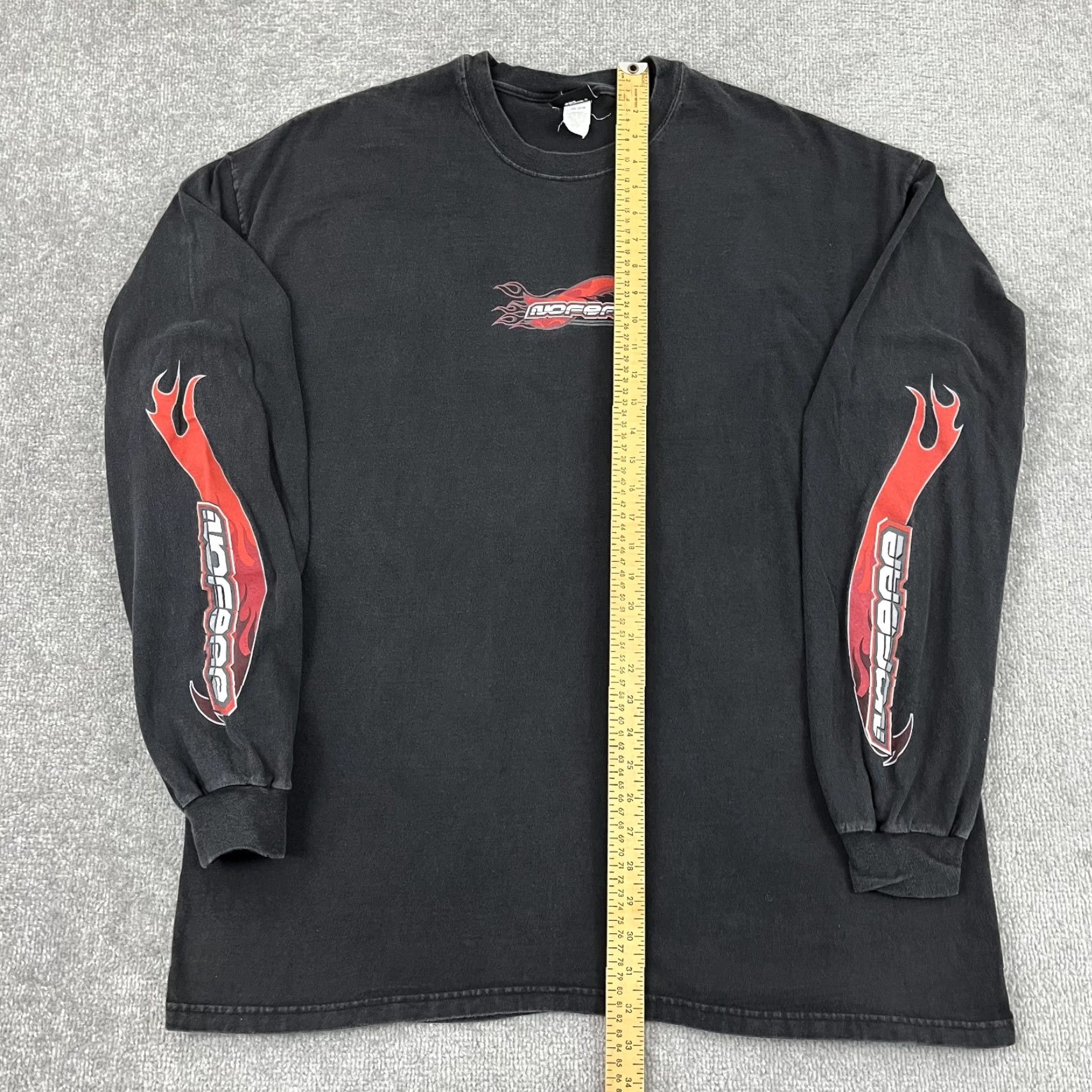 No Fear VTG No Fear Graphic T-Shirt Mens XL Faded Black Skater Grunge Sleeve Flames 90s Size US XL / EU 56 / 4 - 5 Thumbnail