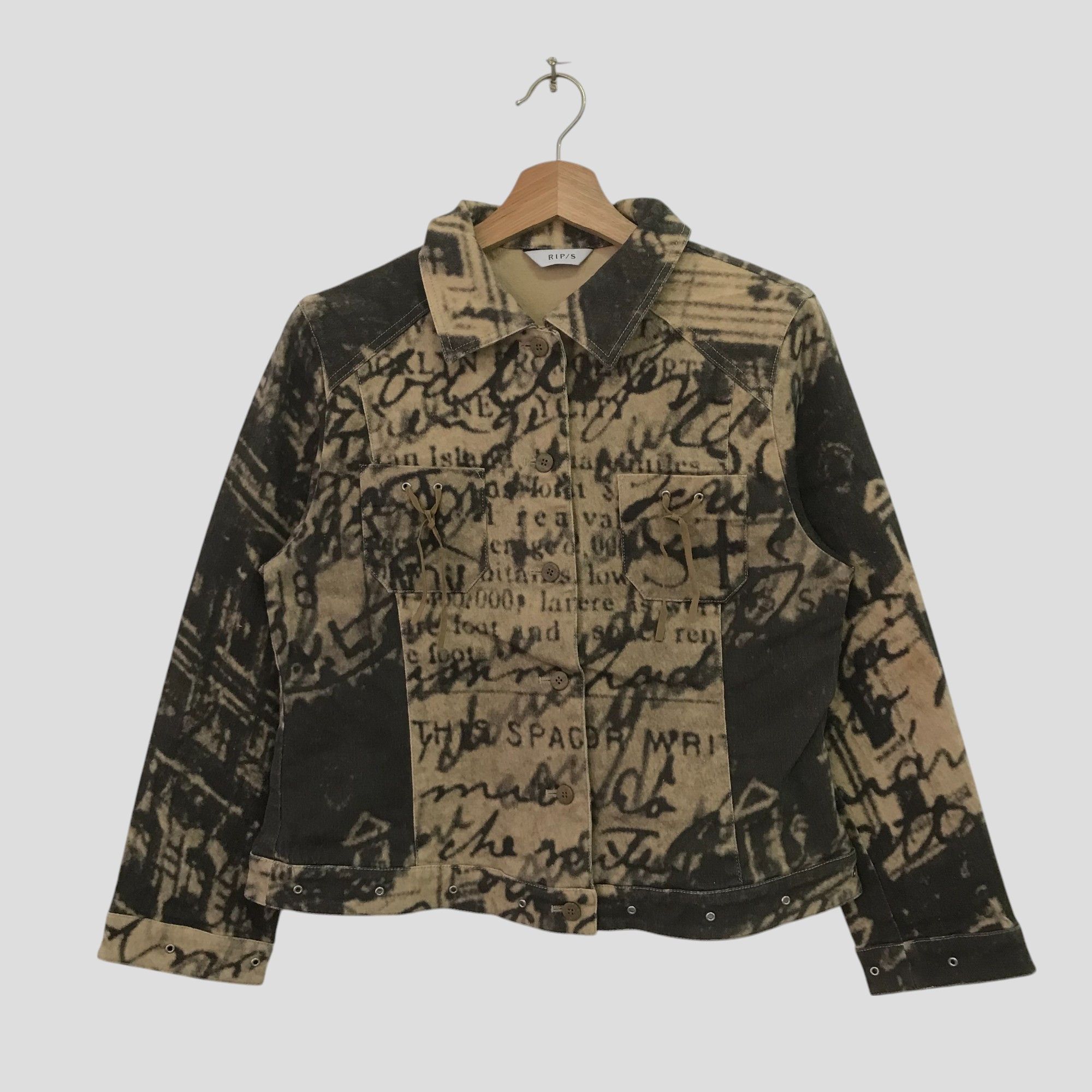 Japanese Brand Intellection abstract pattern cropped jacket, Women's S Size Size S / US 4 / IT 40 - 1 Thumbnail