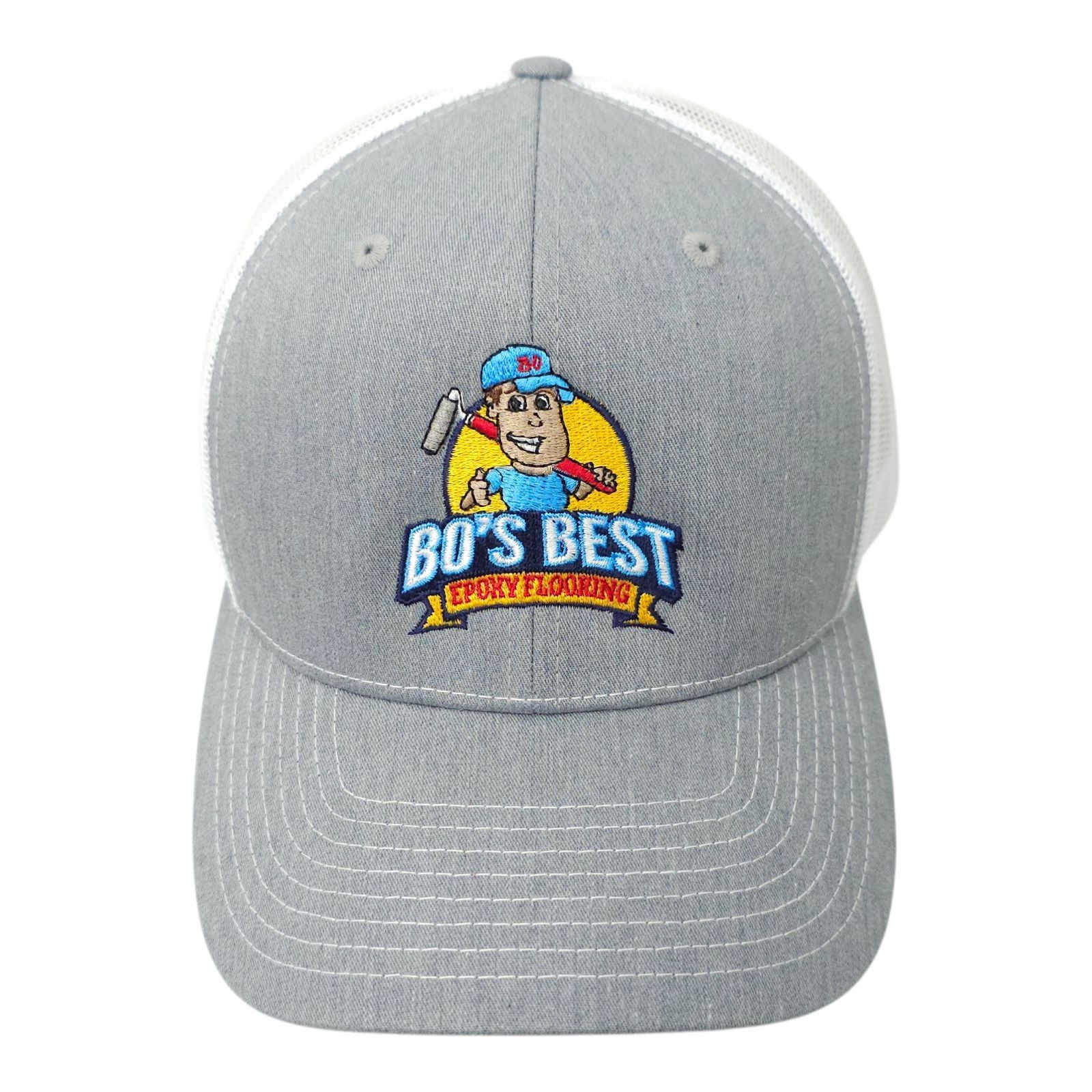 Richardson Bos Best Flooring Trucker Cap Snapback Hat Graphic Mesh Work Size ONE SIZE - 1 Thumbnail