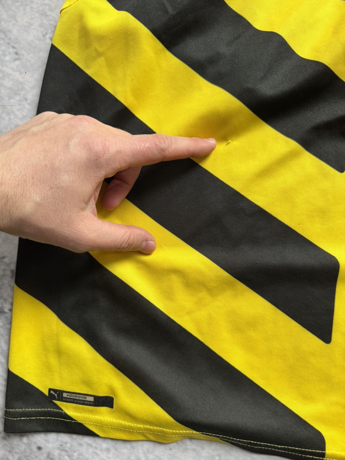 Vintage BVB YELLOW Puma soccer jersey Evonik rare tee Size US L / EU 52-54 / 3 - 7 Thumbnail