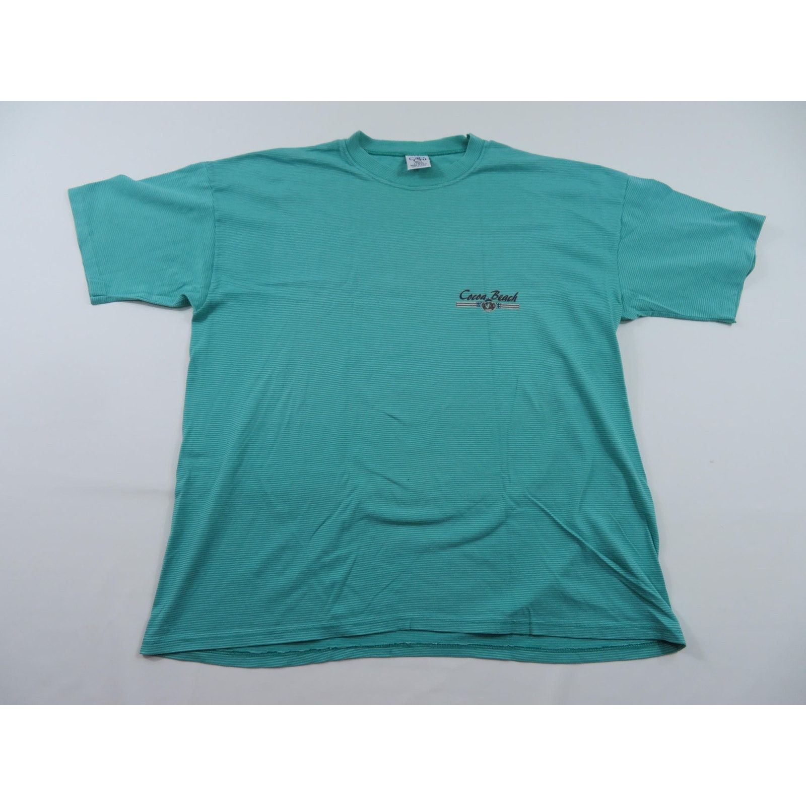 Other Cocoa Beach Florida Striped T-Shirt Green Sz XL 1990s Size US XL / EU 56 / 4 - 1 Thumbnail
