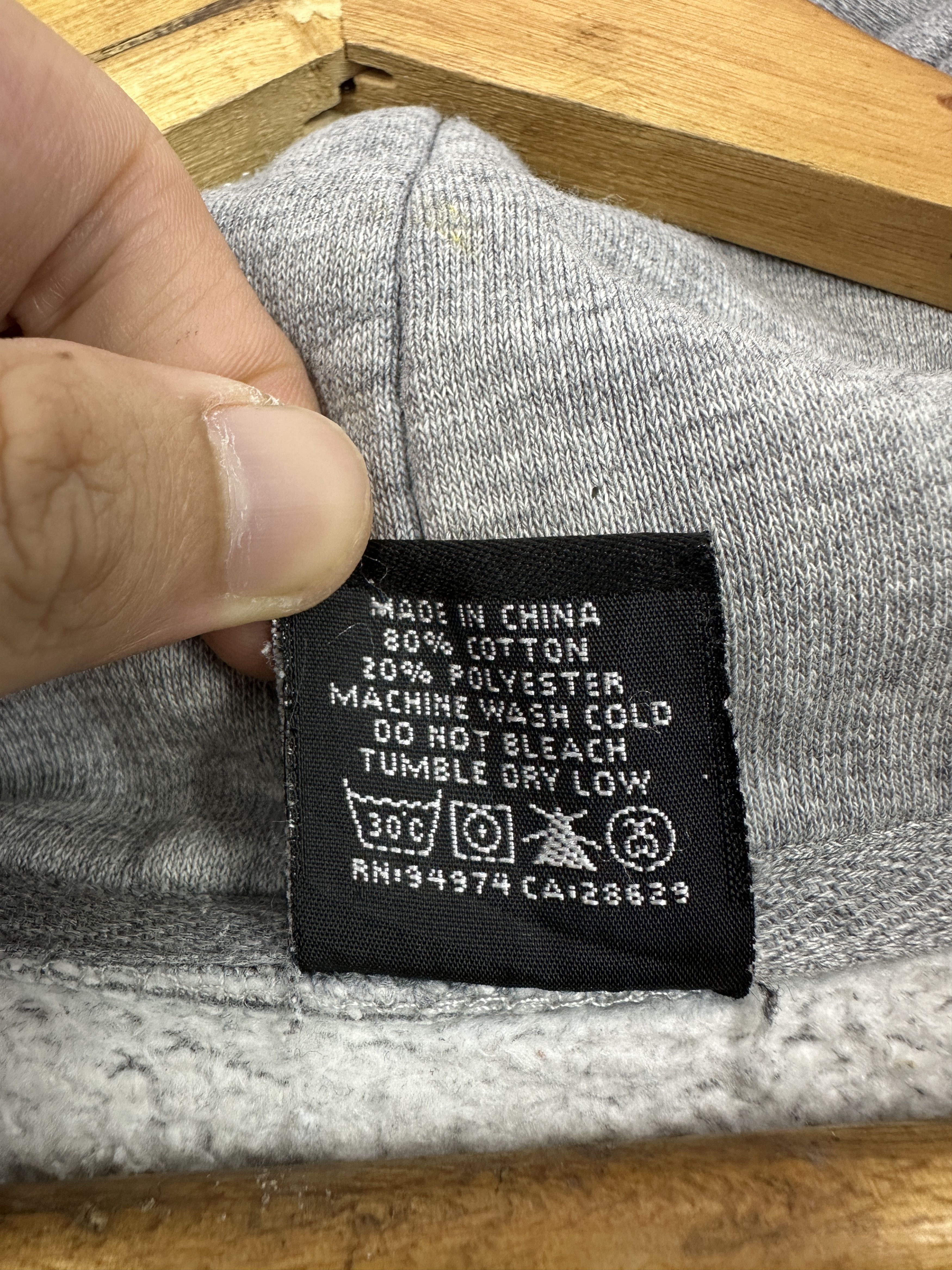 Stussy Vintage Stussy Big Logo Zip Up Hoodie Heather Grey BP0021 Size US L / EU 52-54 / 3 - 6 Thumbnail