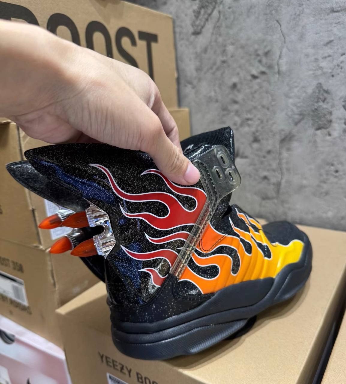 Jeremy Scott Adidas Jeremy Scott Shark Flame Wing sneakers Size US 5.5 / EU 38 - 4 Thumbnail