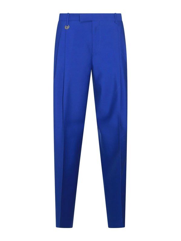 Burberry o1w1db10426 Wool Pants in Blue Size 26" / US 2 / IT 38 - 1 Thumbnail
