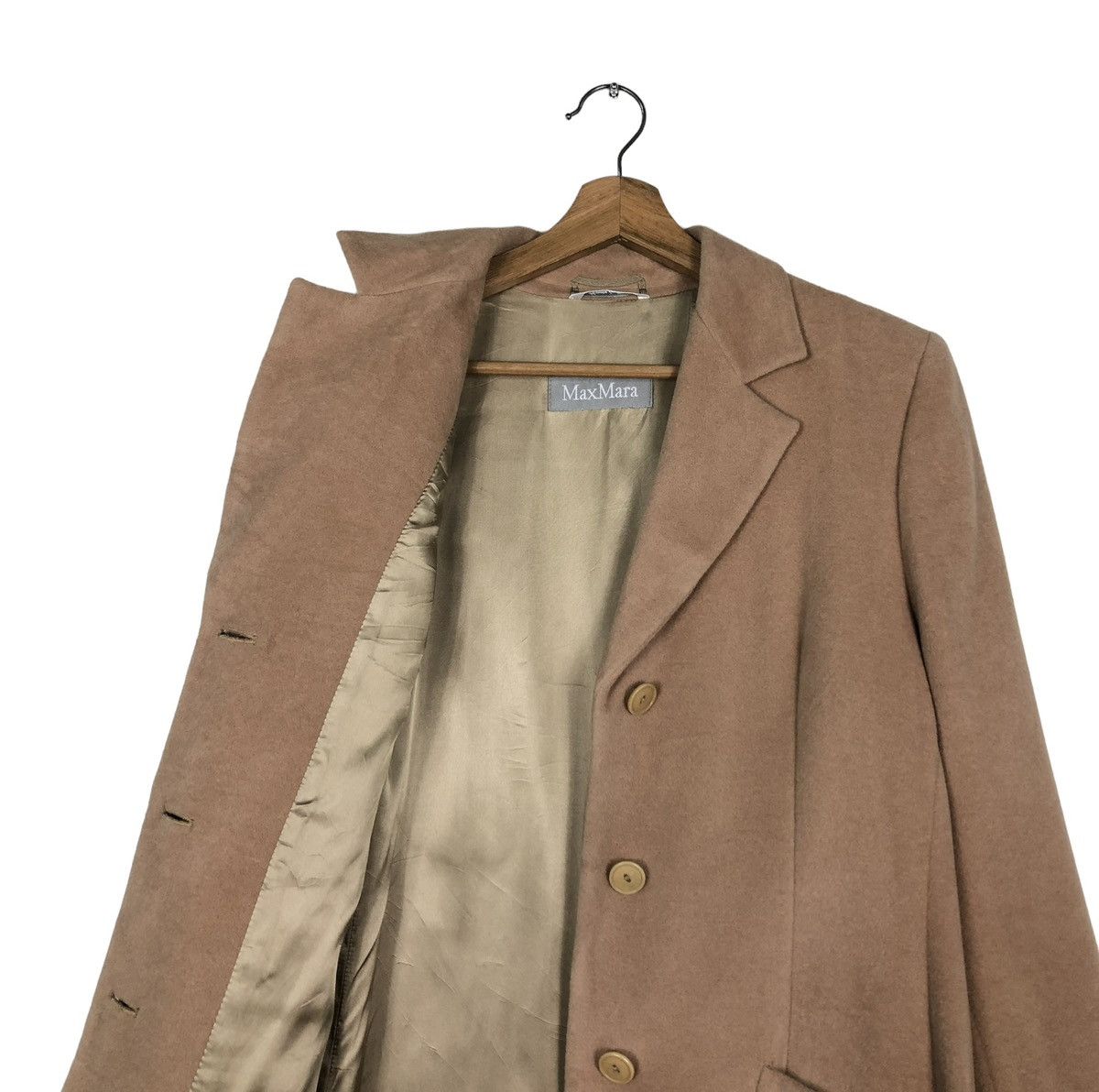Japanese Brand 🔥VINTAGE LONG JACKET WOOL HERRINGBONE MAX MARA Size M / US 6-8 / IT 42-44 - 13 Thumbnail