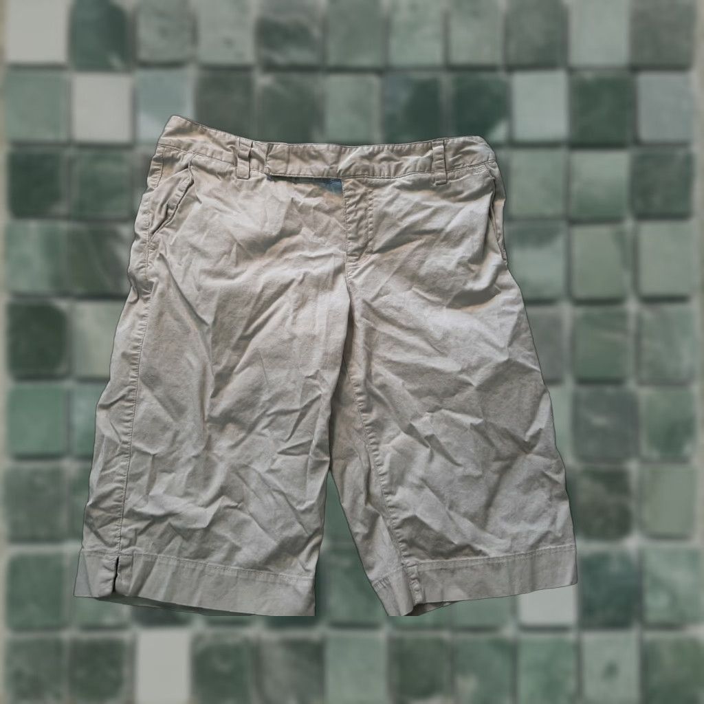 Mossimo Mossimo Womens Shorts Size 4 Stretch Casual Beige Regular Front Pockets Zip Boyfriend Cotton Blend Vintage No Size 27" / US 4 / IT 40 - 1 Thumbnail