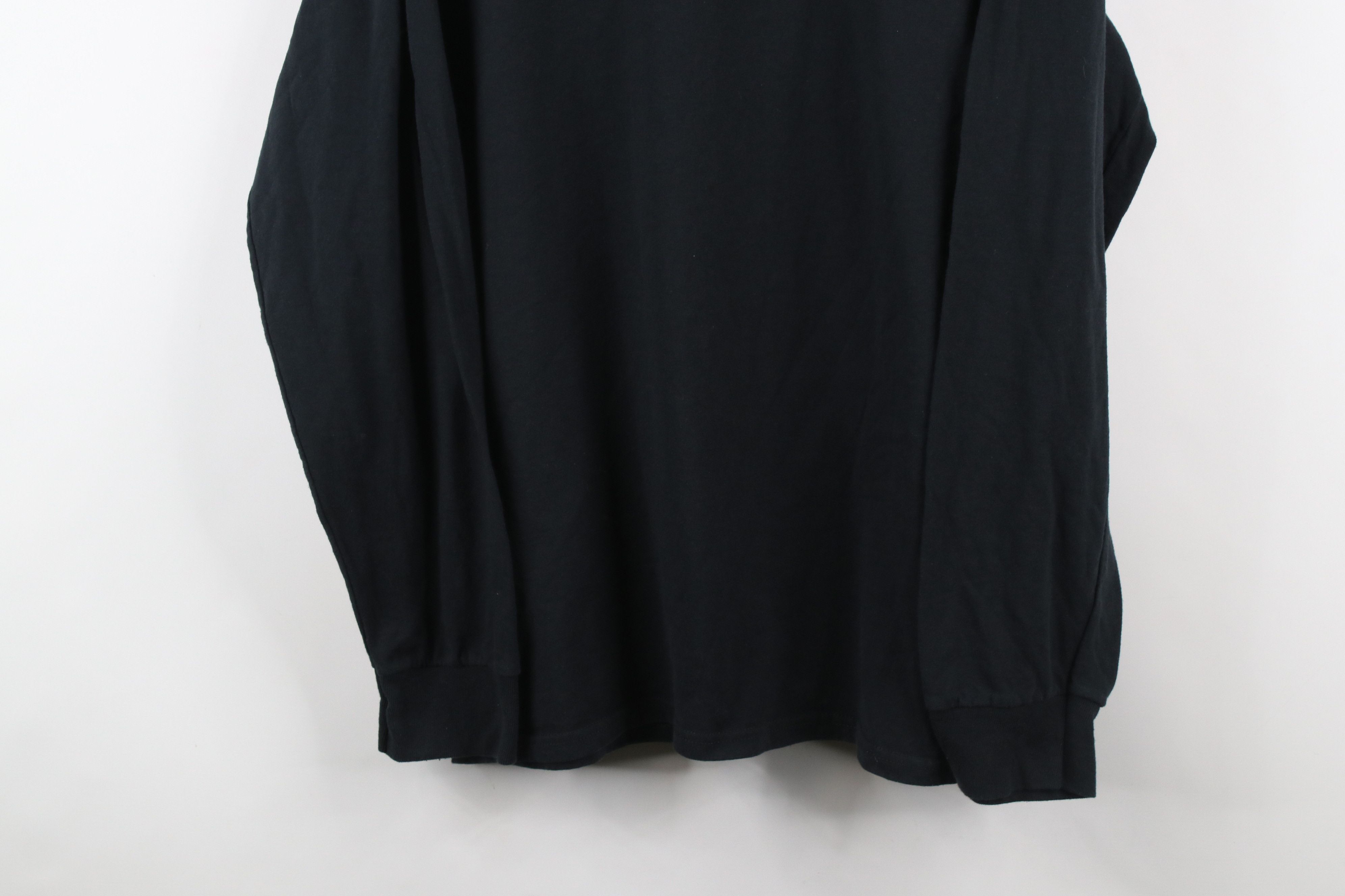 Vintage Vintage 90s Streetwear Long Sleeve T-Shirt Black Cotton Size US XL / EU 56 / 4 - 3 Thumbnail