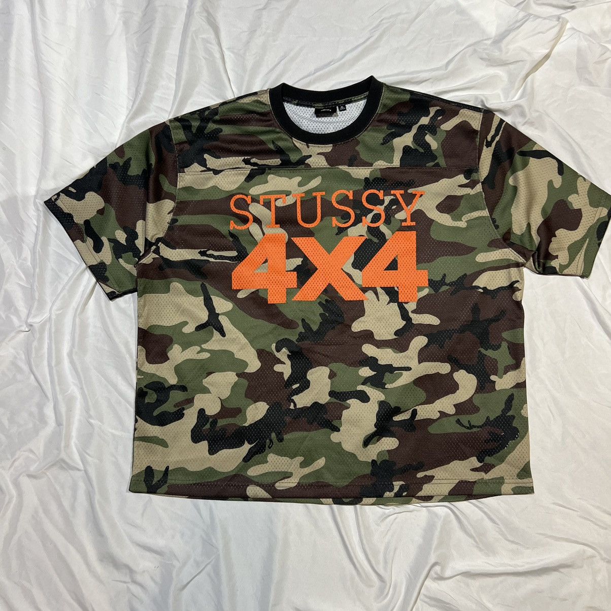 Vintage Stussy 4x4 Camouflage Jersey Grailed