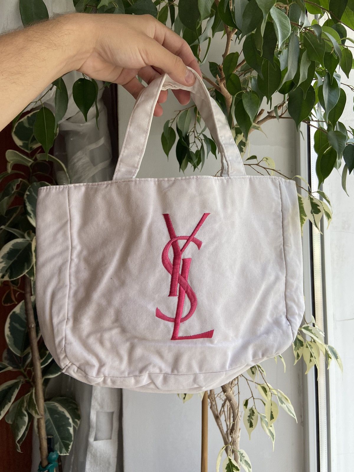 Vintage Yves Saint Laurent Tote Vintage Shopper Bag Big Logo Size ONE SIZE - 1 Thumbnail