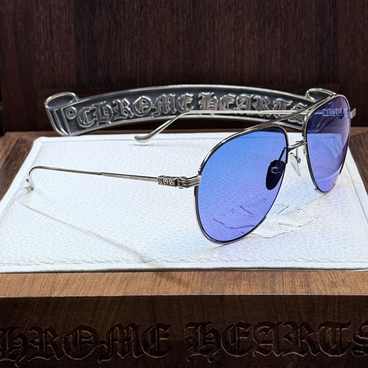 Chrome Hearts Chrome Hearts Steppin’ Blu II 1/1 Sunglasses Size ONE SIZE - 4 Thumbnail